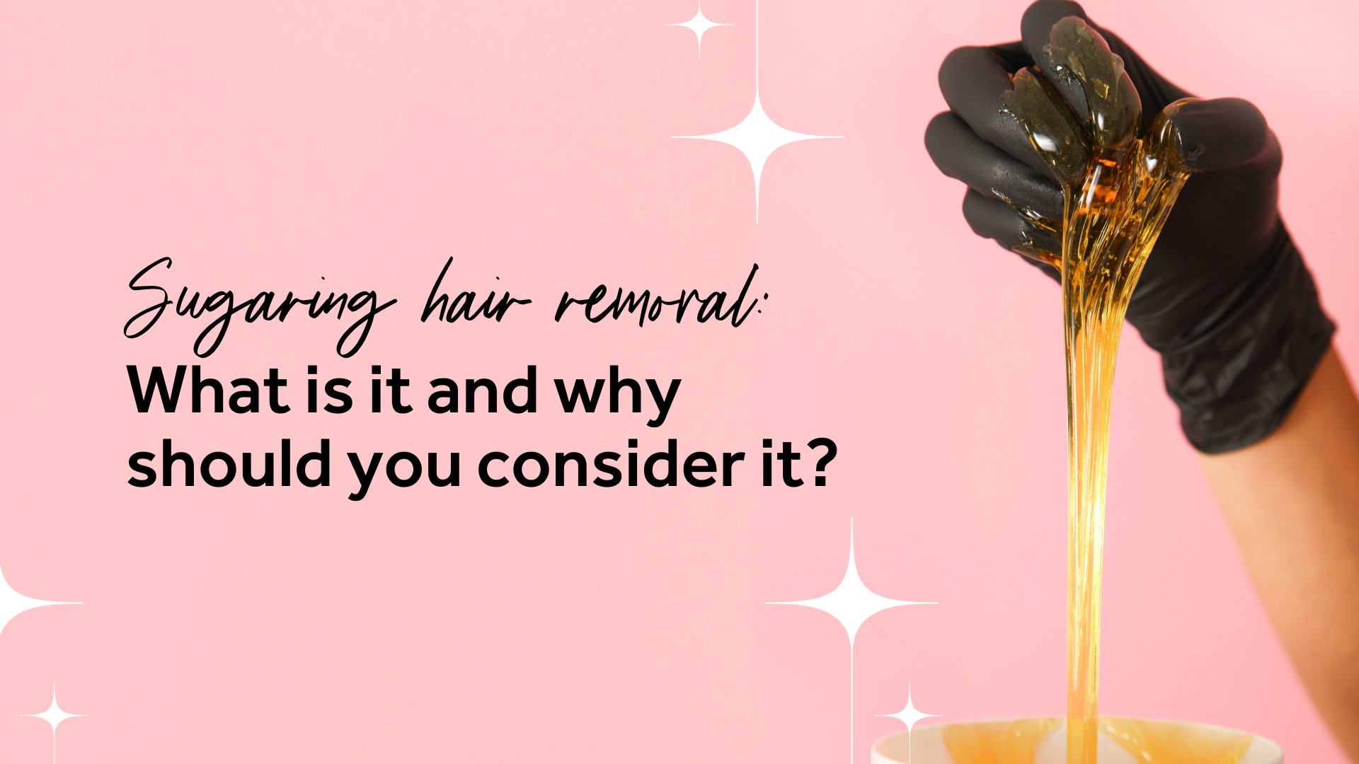 hand holding sugaring wax