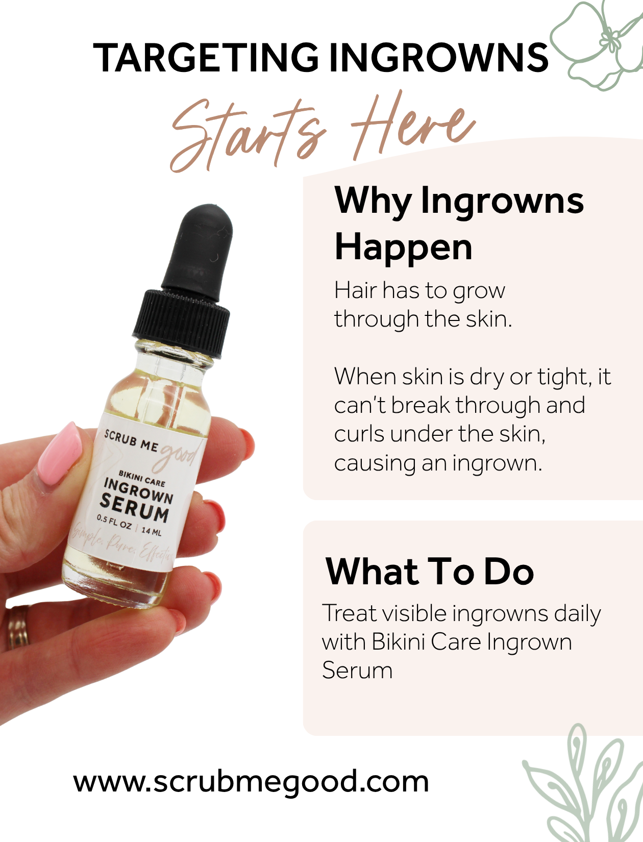 New! Bikini Care Ingrown Serum Info Cards (Pack of 6)
