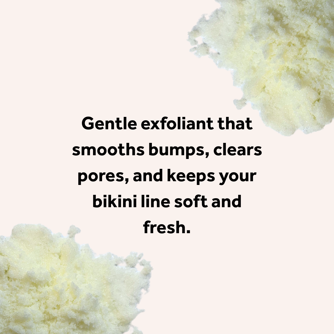 Gentle exfoliant with text on a white background