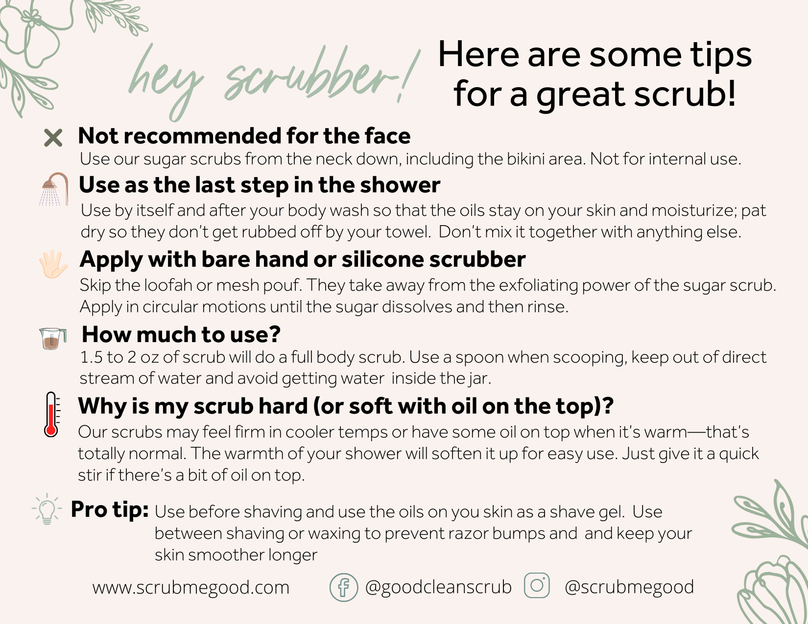 Tips for a Great Scrub Cards - Postcard Size (Pack of 6)