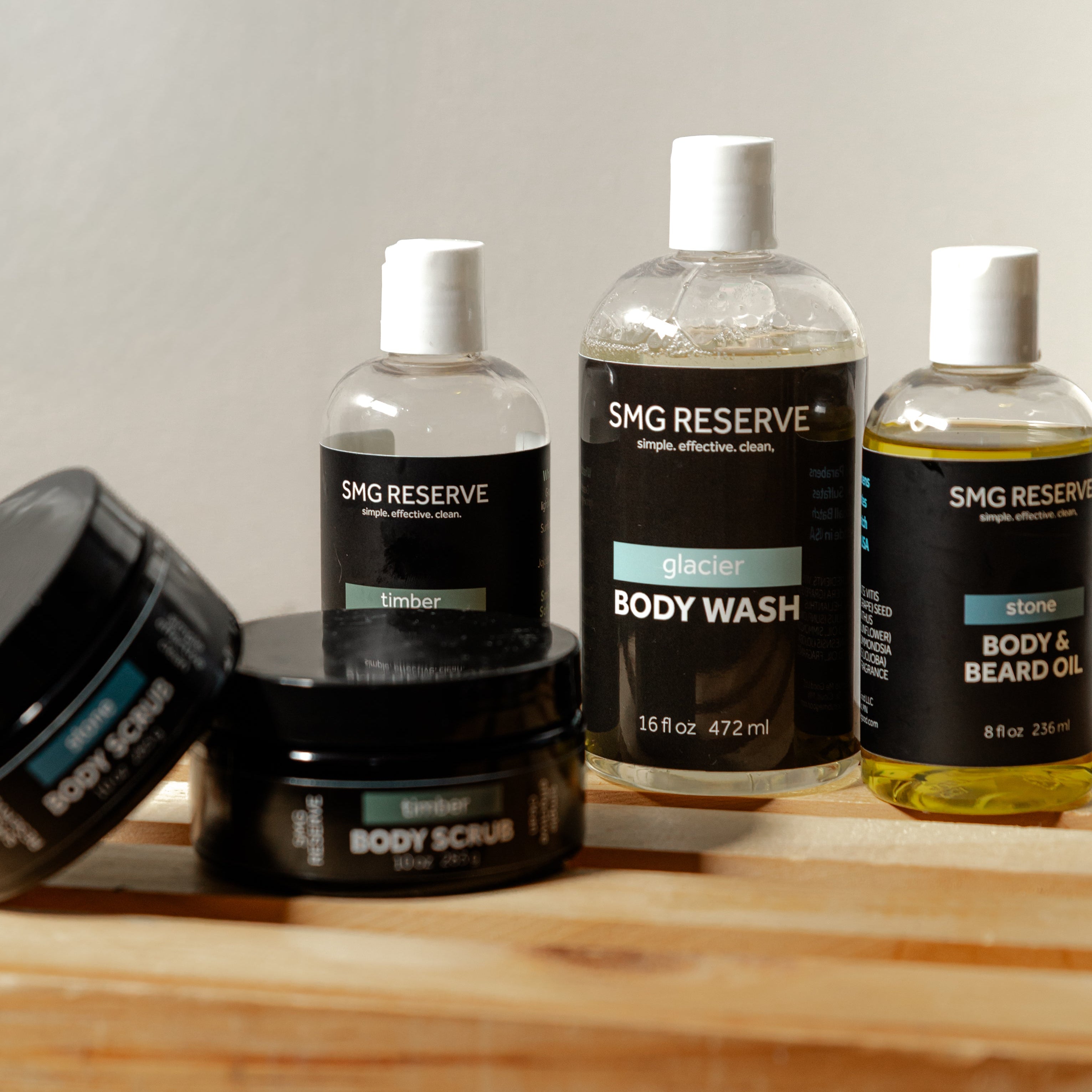 SMG Reseve products displayed together