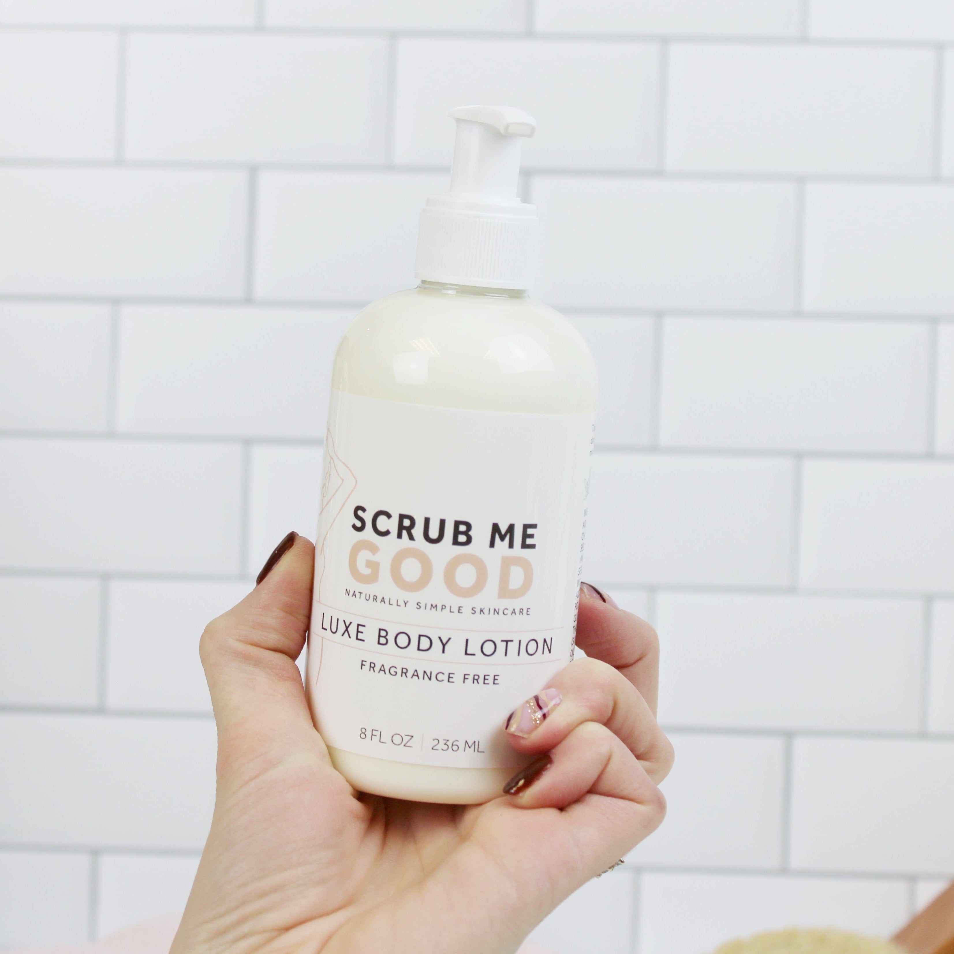 Unscented body lotion for sensitive or reactive skin