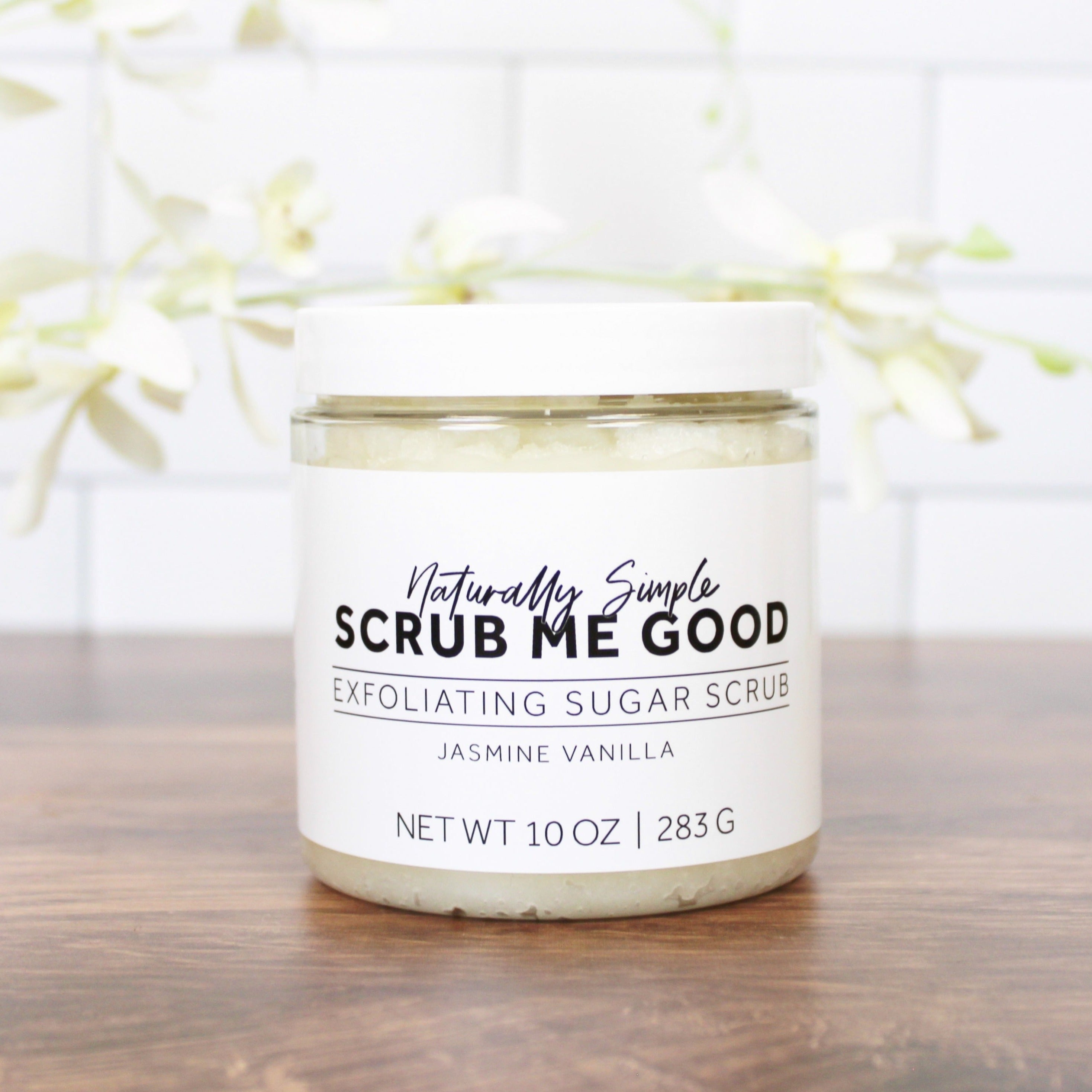 Romantic floral body scrub for glowing skin