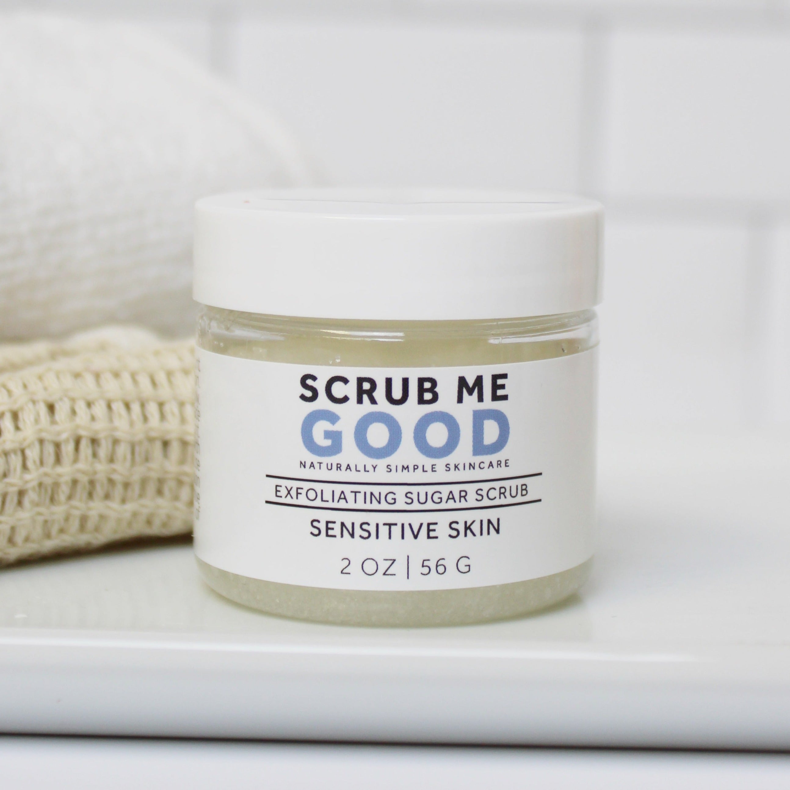 Plant-based exfoliating scrub for sensitive skin types