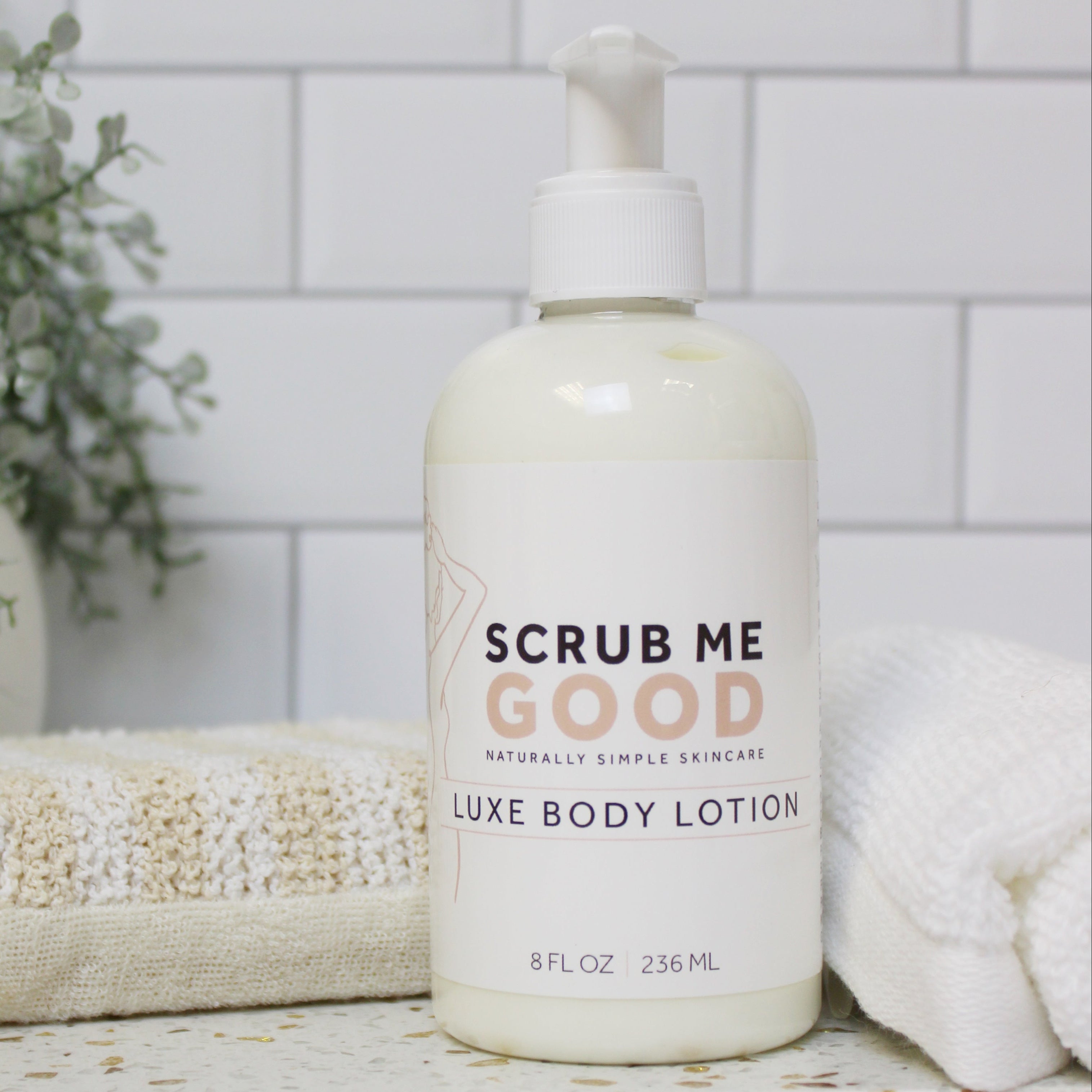 Peachy Pineapple Mango Luxe Body Lotion by Scrub Me Good – 8 oz bottle with Shea Butter, Jojoba Oil, and MN Grown Cold Pressed Sunflower Oil