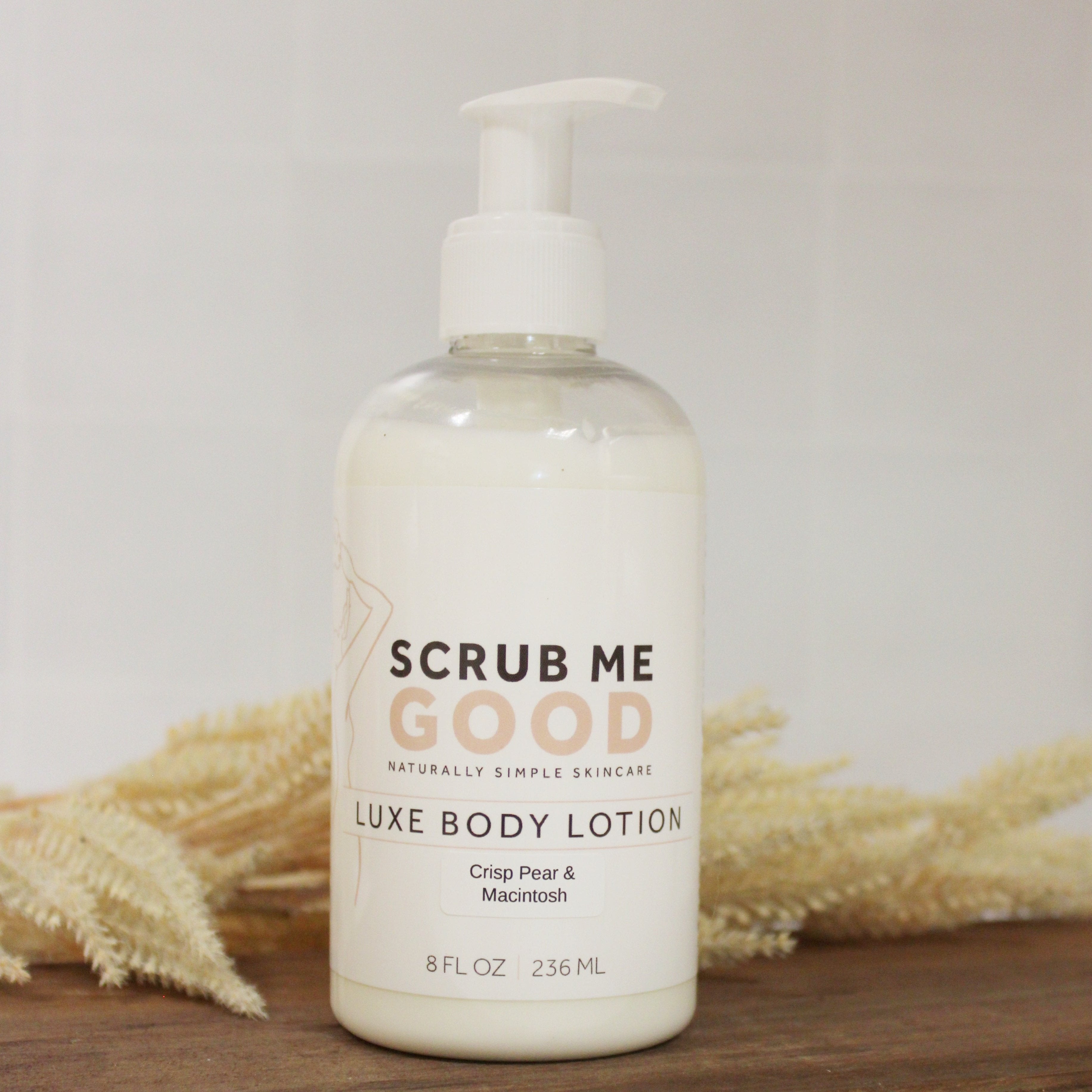 Good body lotion with crisp pear and apple scent
