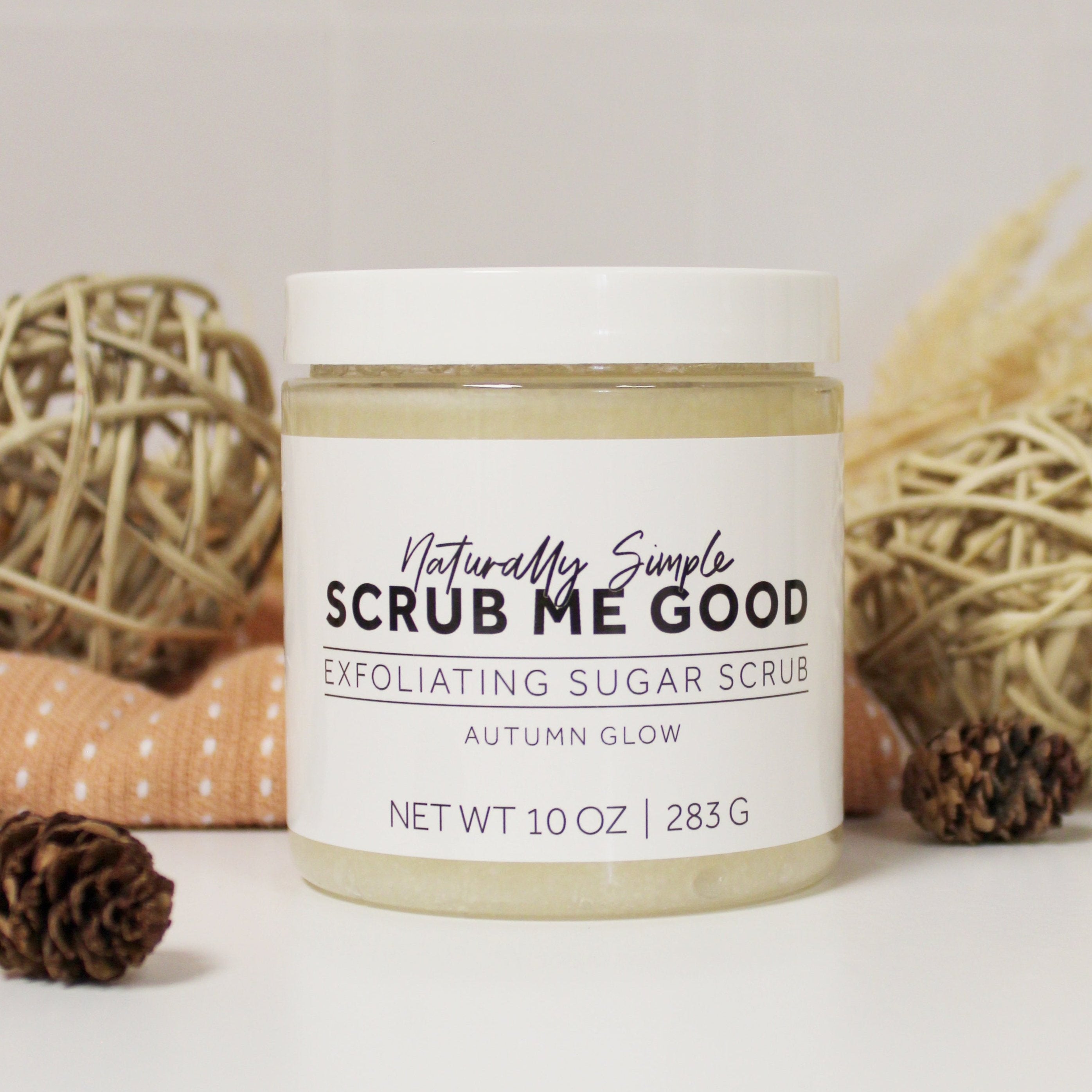 Autumn Glow Exfoliating Sugar Scrub in 10 oz jar