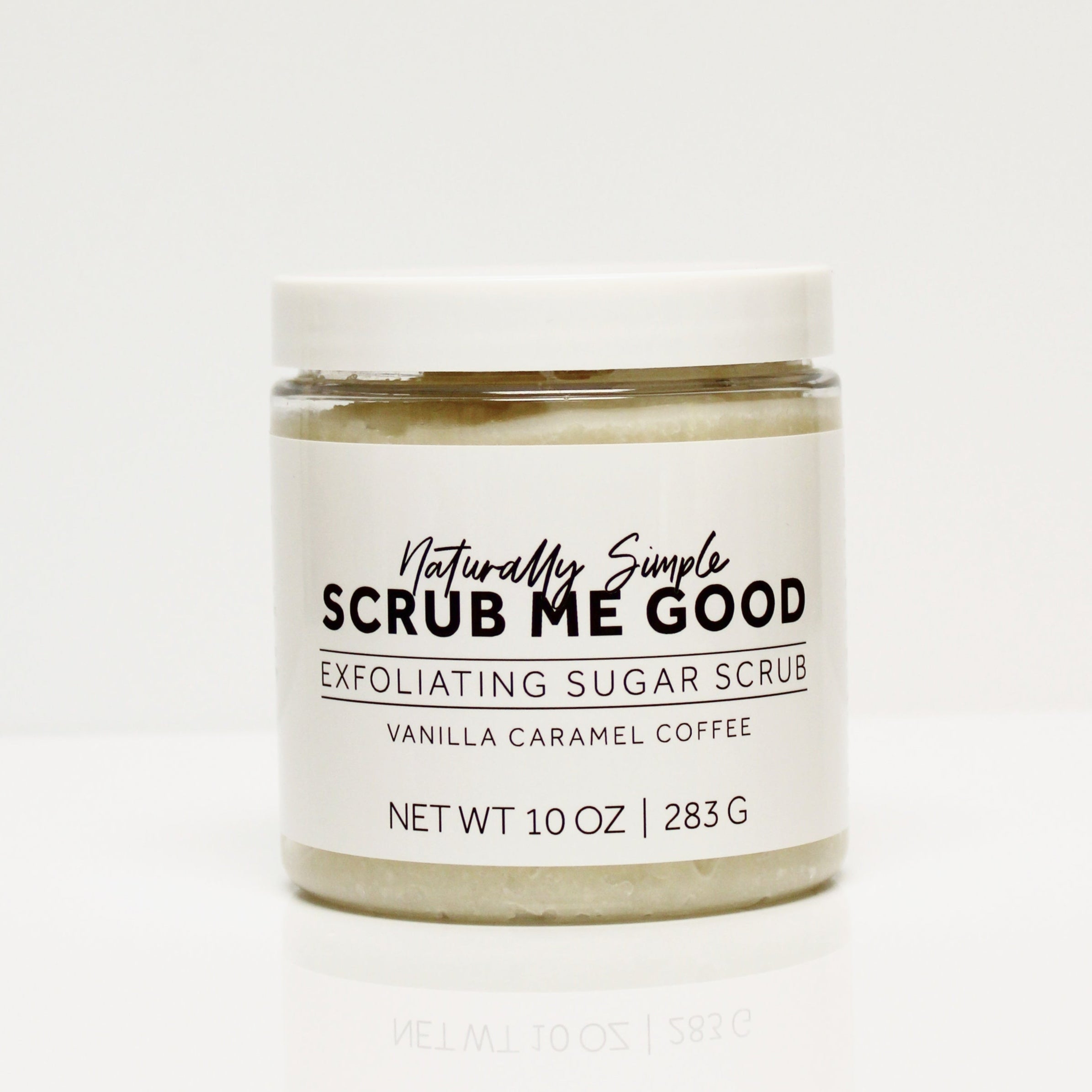 Vanilla Caramel Coffee Exfoliating Sugar Scrub in 10 oz jar
