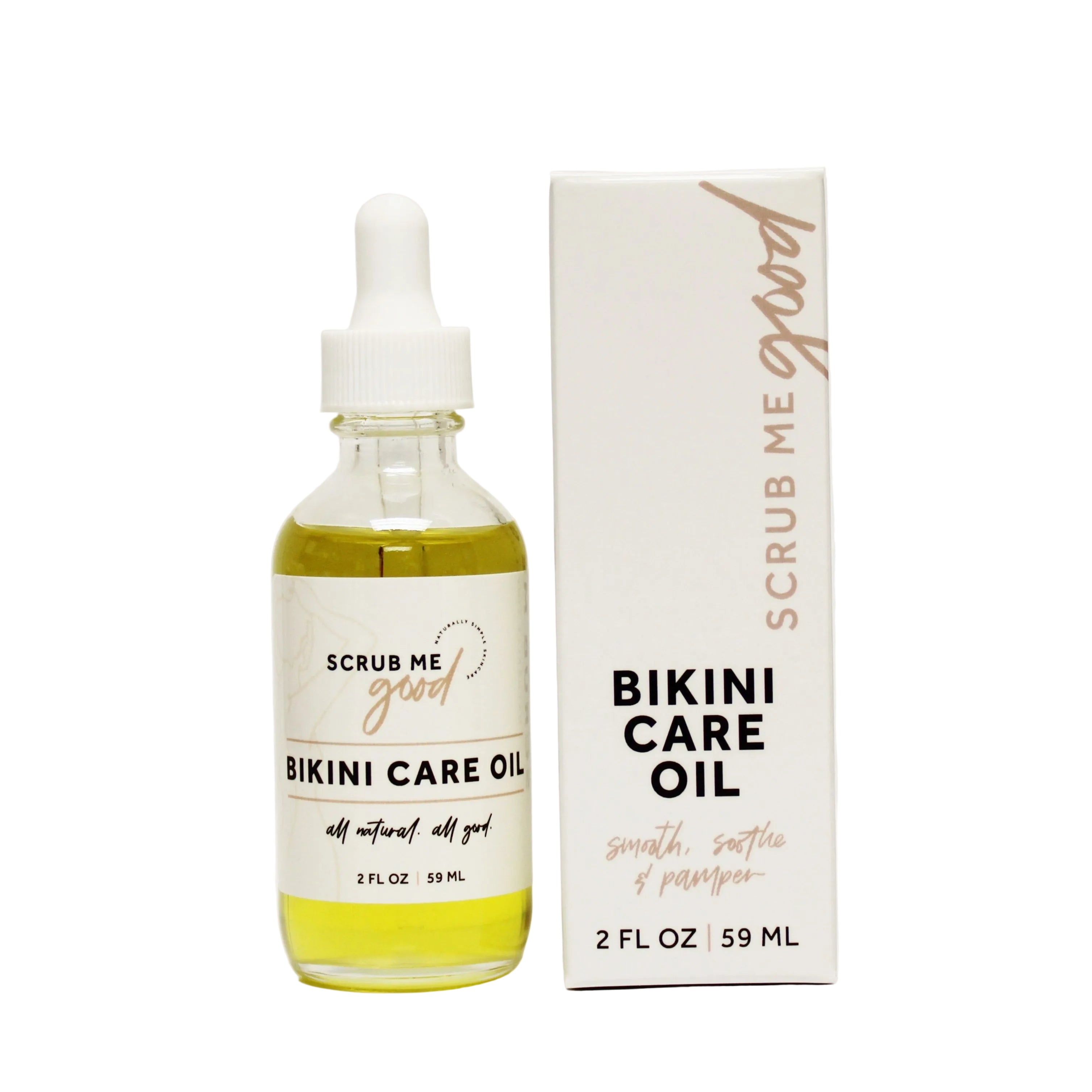 Bikini Care Oil for ingrown hair prevention by Scrub Me Good