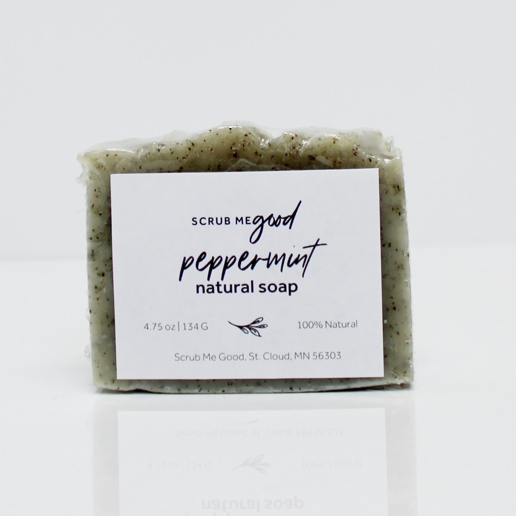 Peppermint Soap Bar by Scrub Me Good with essential oil