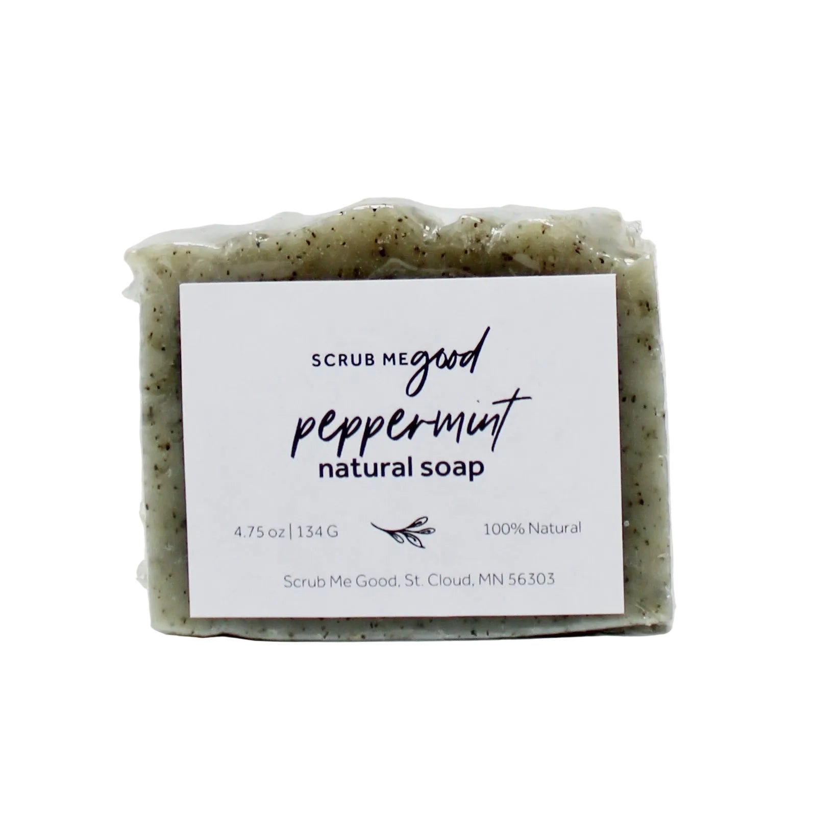 Peppermint Soap Bar by Scrub Me Good with essential oil