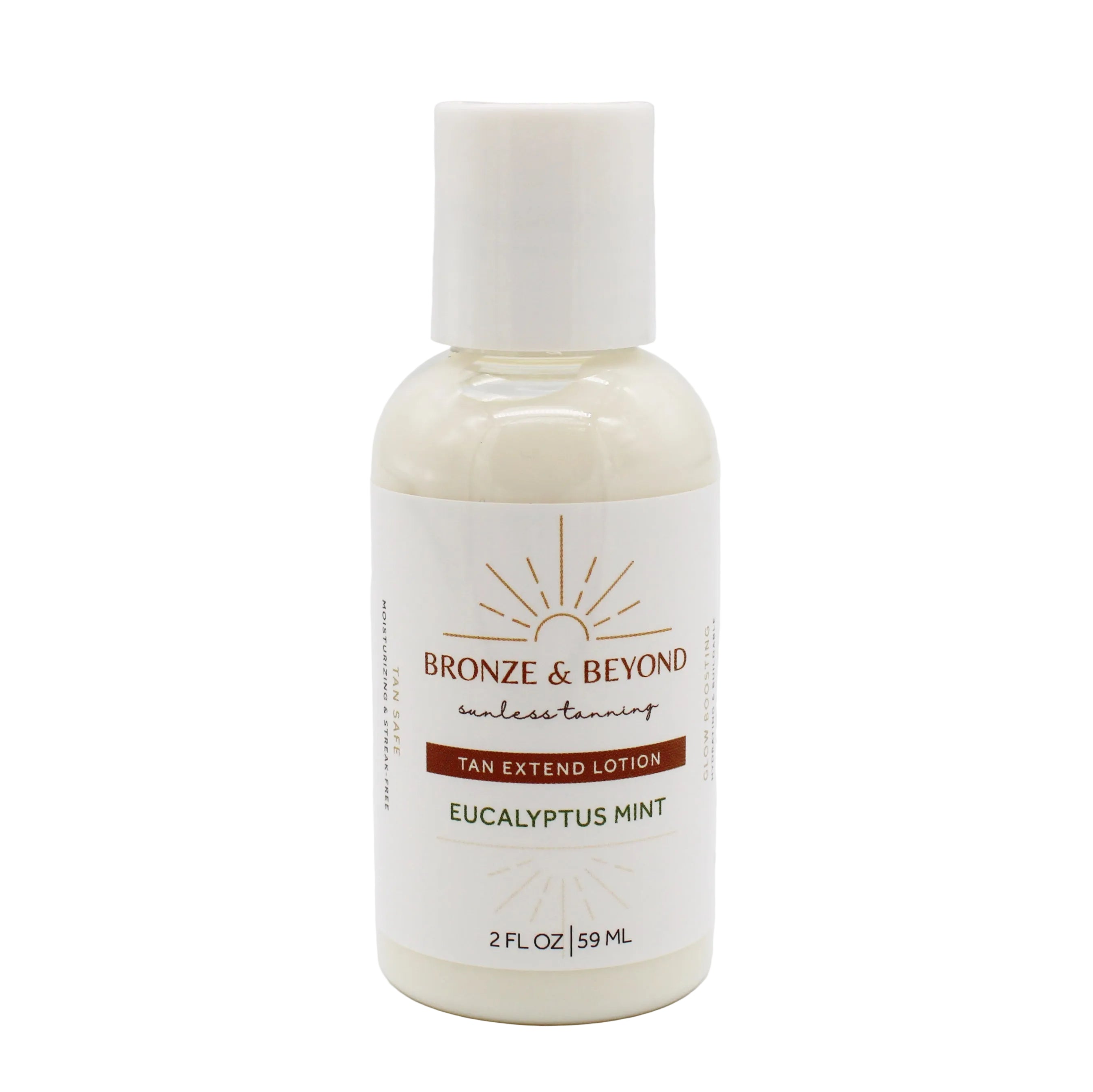 Bottle of Bronze & Beyond tan extend lotion on a white background