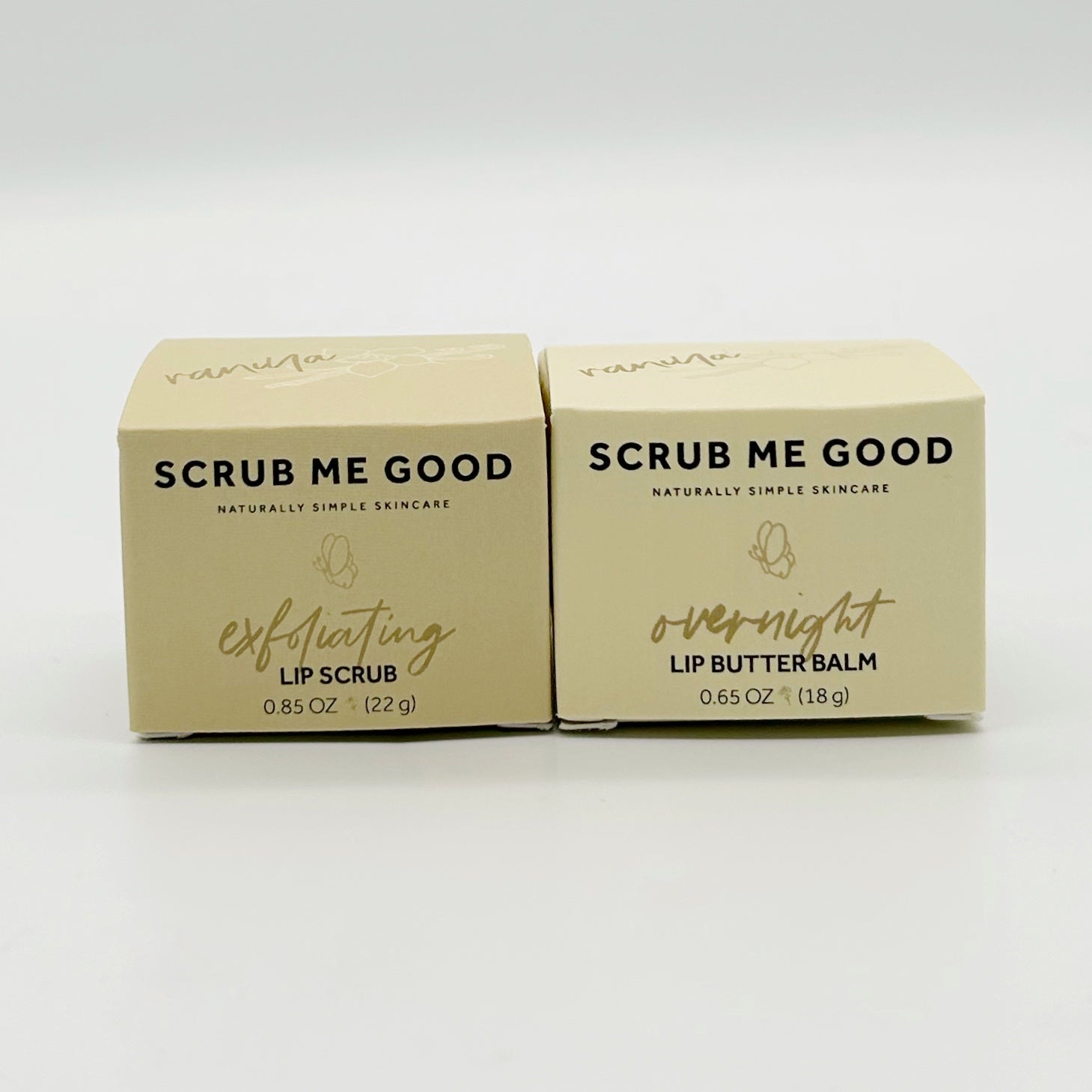 Vanilla Lip Care Duo – Exfoliating Lip Scrub + Overnight Lip Butter Balm