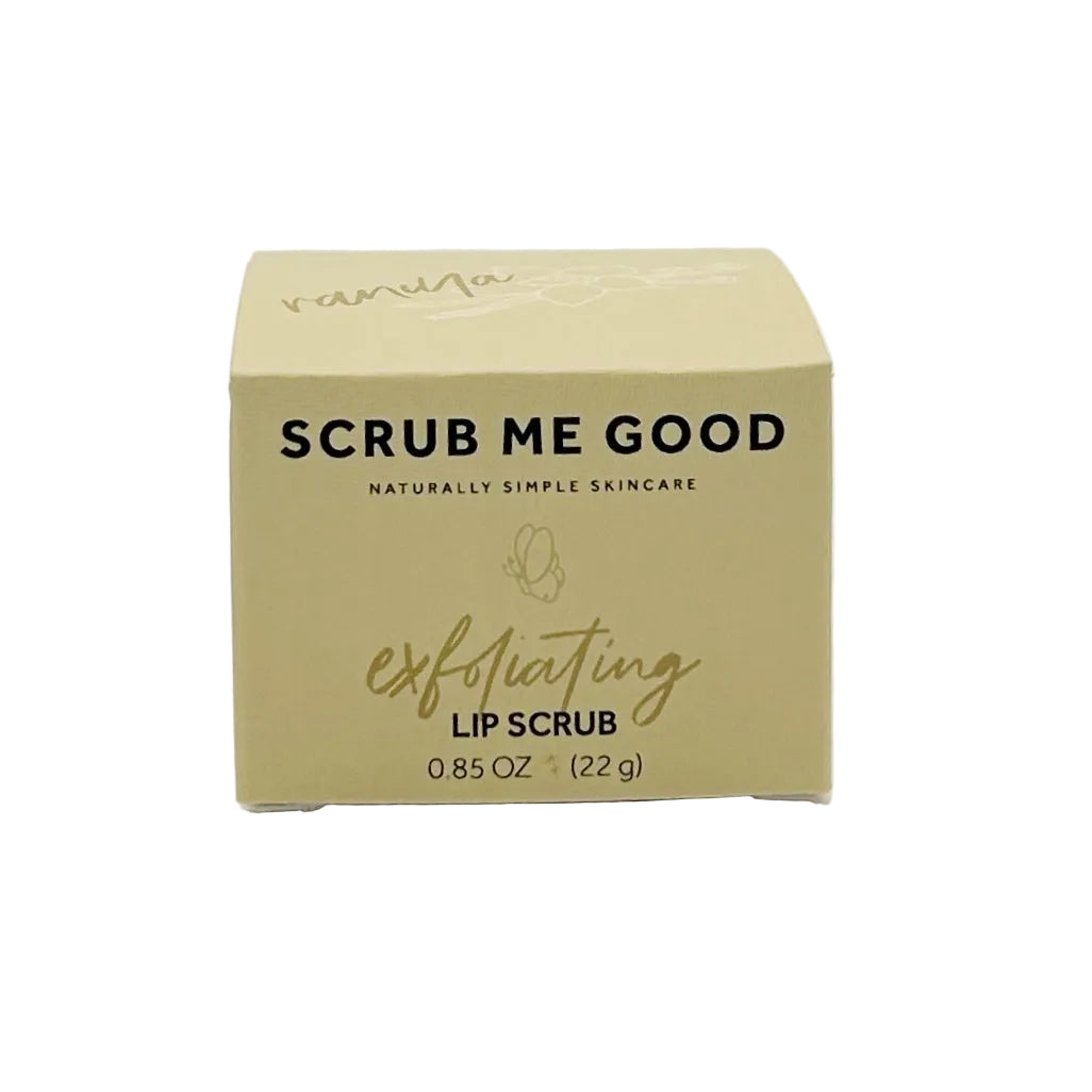 vanilla lip scrub box on white backround