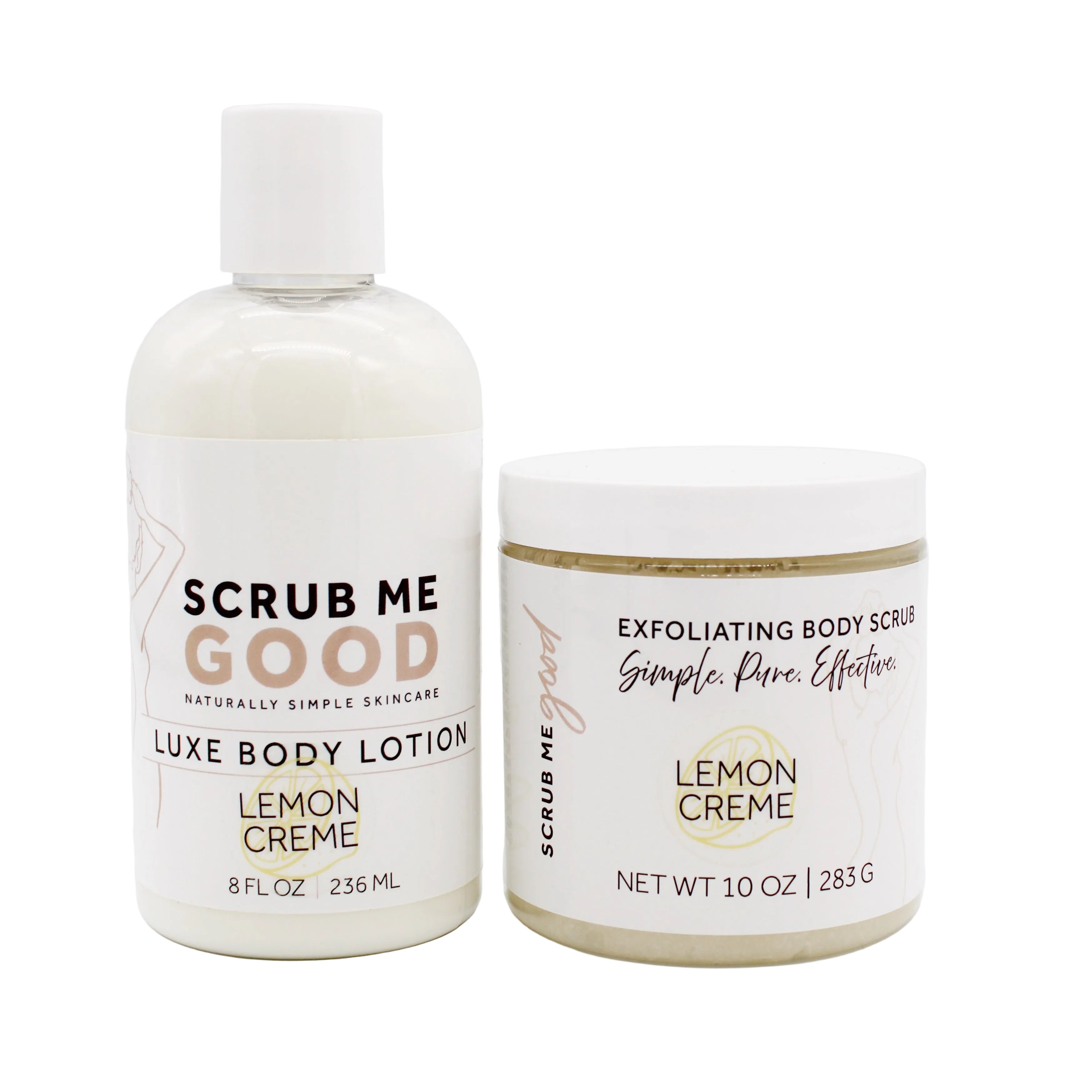 Lemon Creme Scrub Me Good Lotion and Scrub Bundle