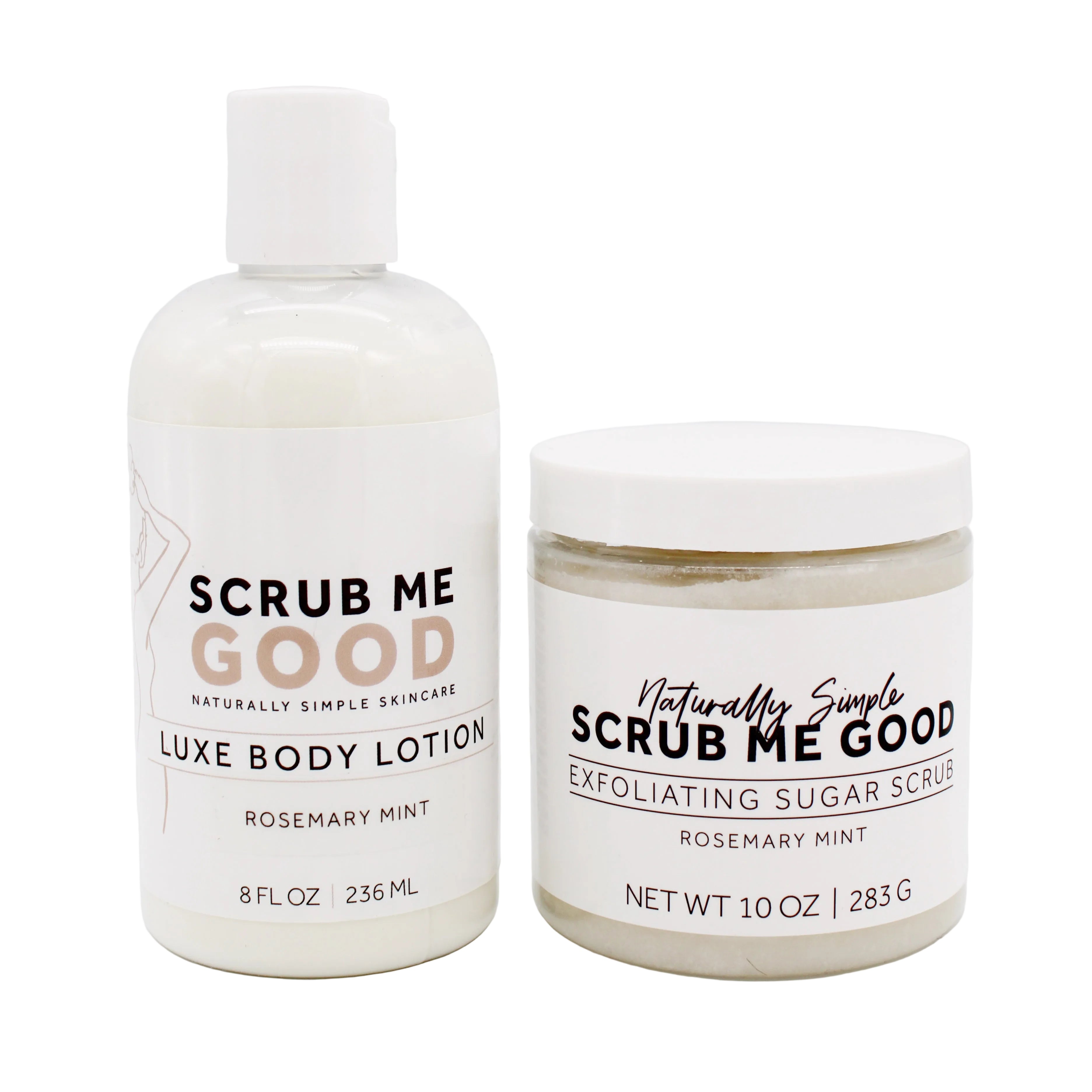 Rosemary Mint Body Scrub and Lotion Bundle