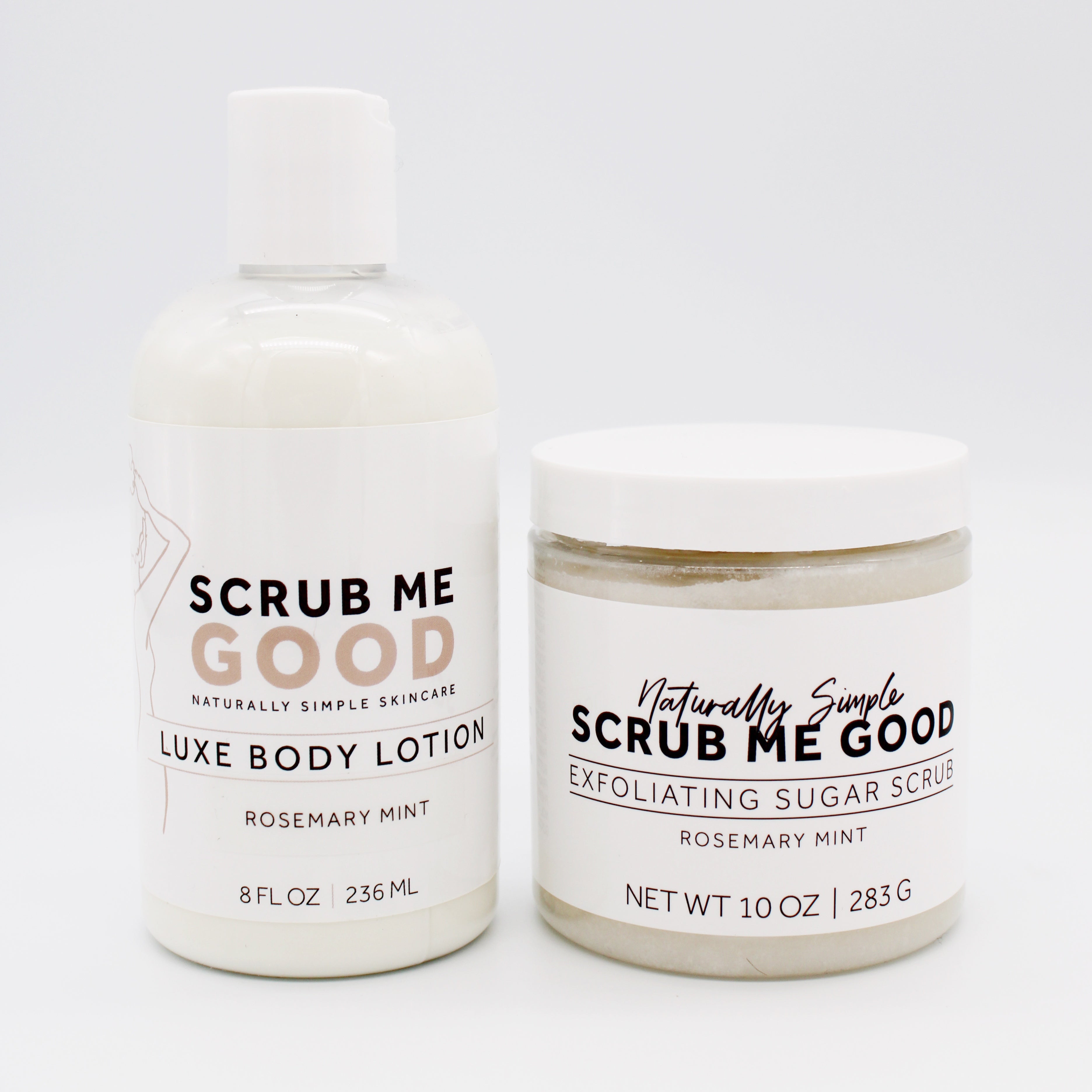 Rosemary Mint Body Scrub and Lotion Bundle