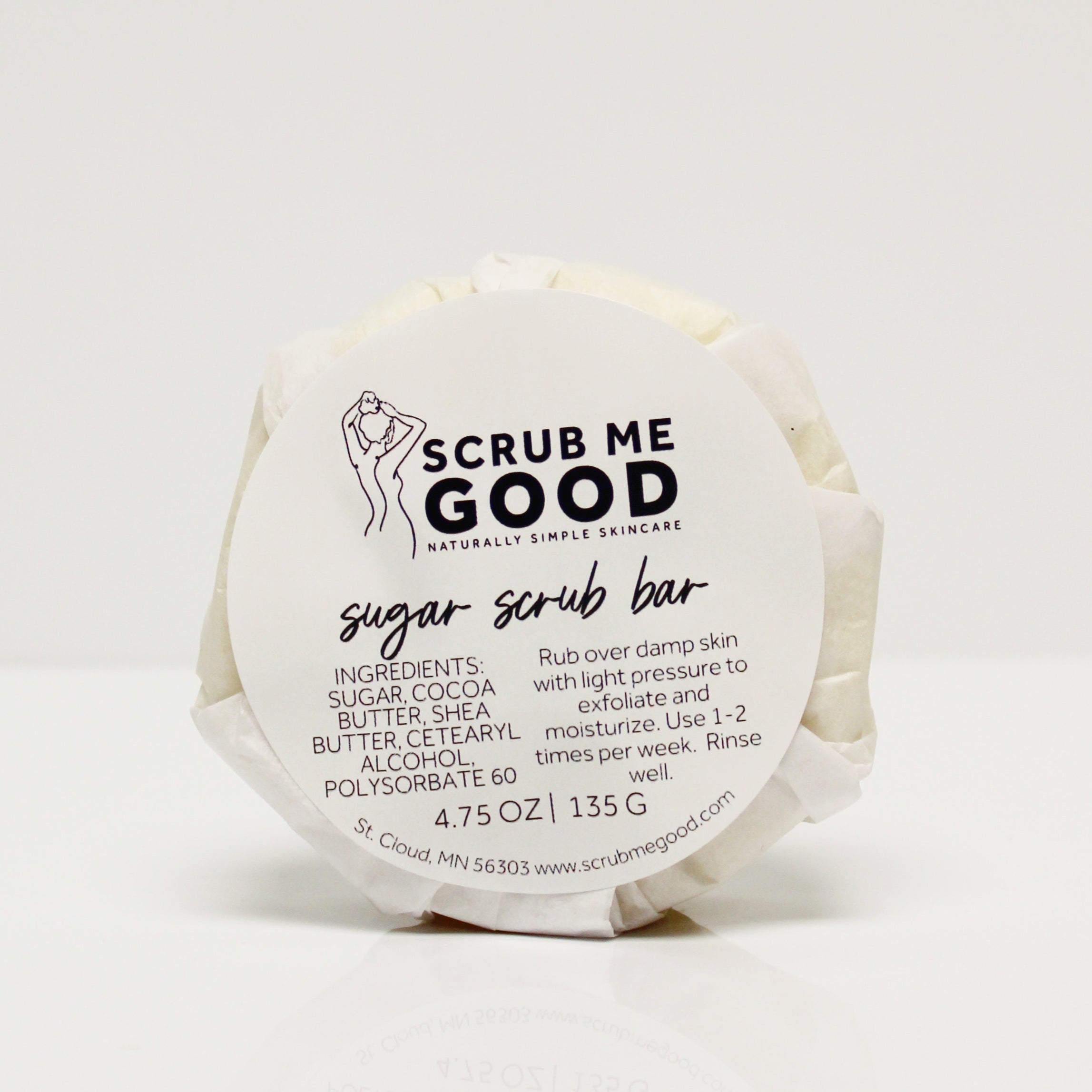 Sugar Scrub Bars by Scrub Me Good with natural cocoa butter scent