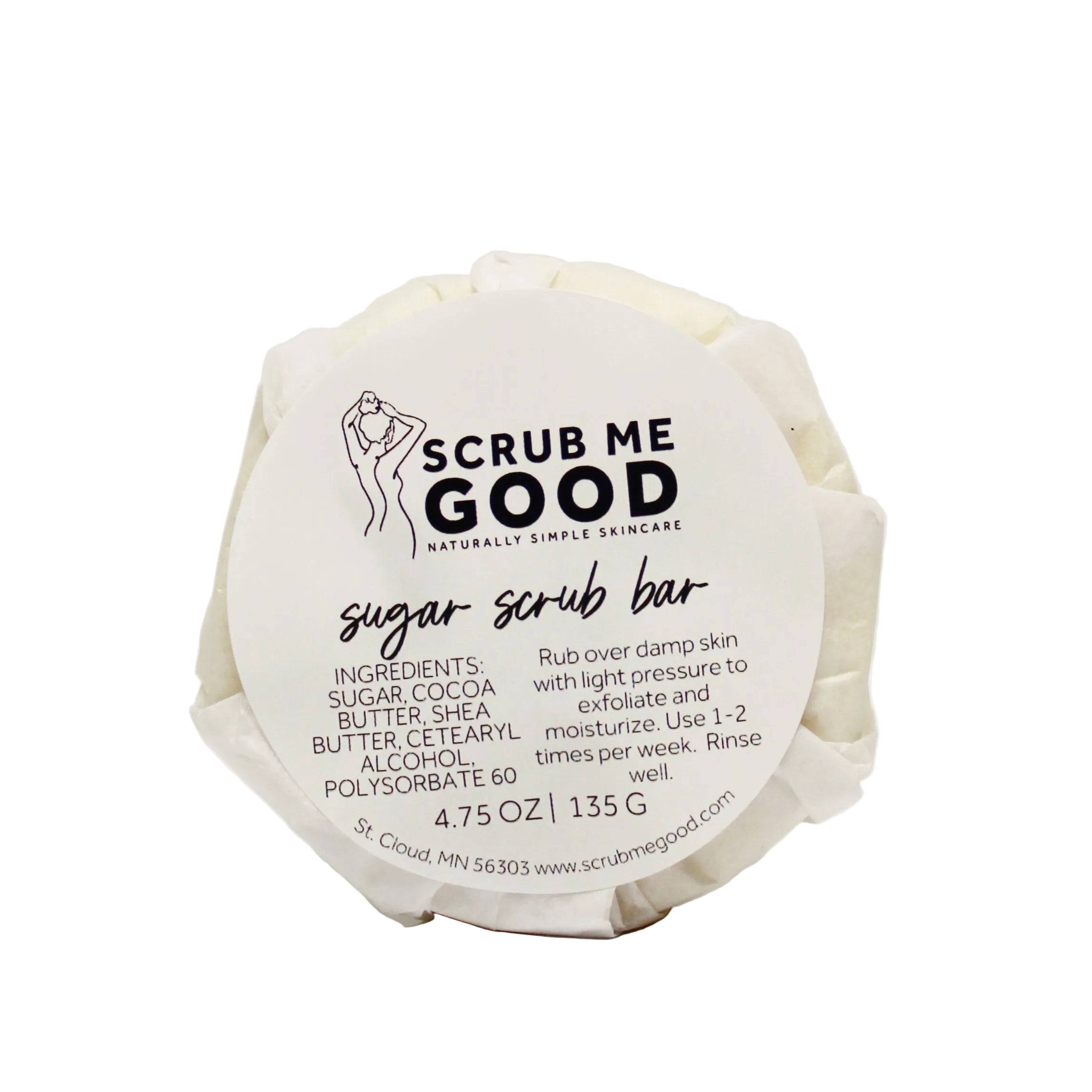 Sugar Scrub Bars by Scrub Me Good with natural cocoa butter scent