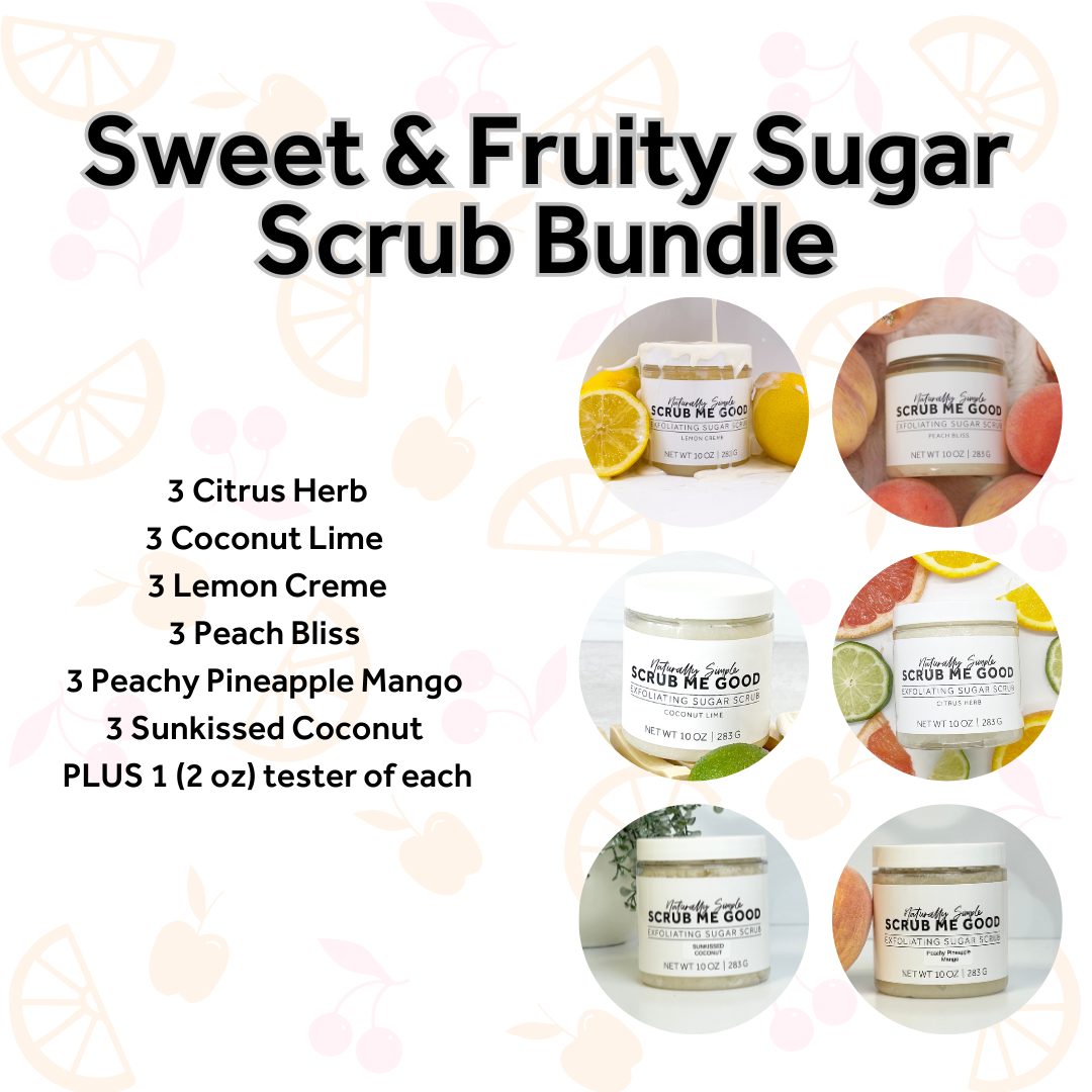 Wholesale sugar scrub bundle packaged for retail resale