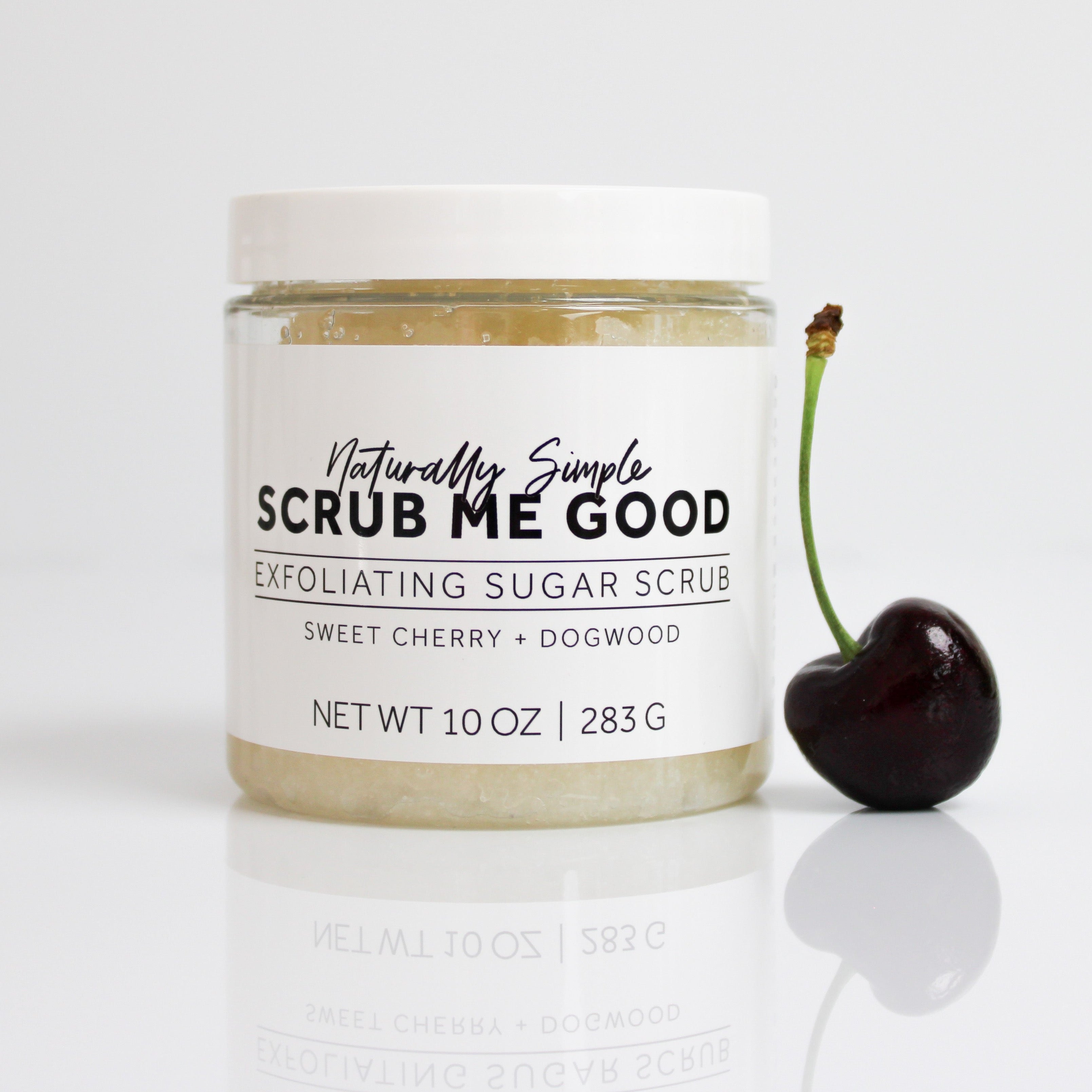 Cherry Almond Body Scrub, Sugar Scrub, Exfoliating Hand and Foot Scrub 