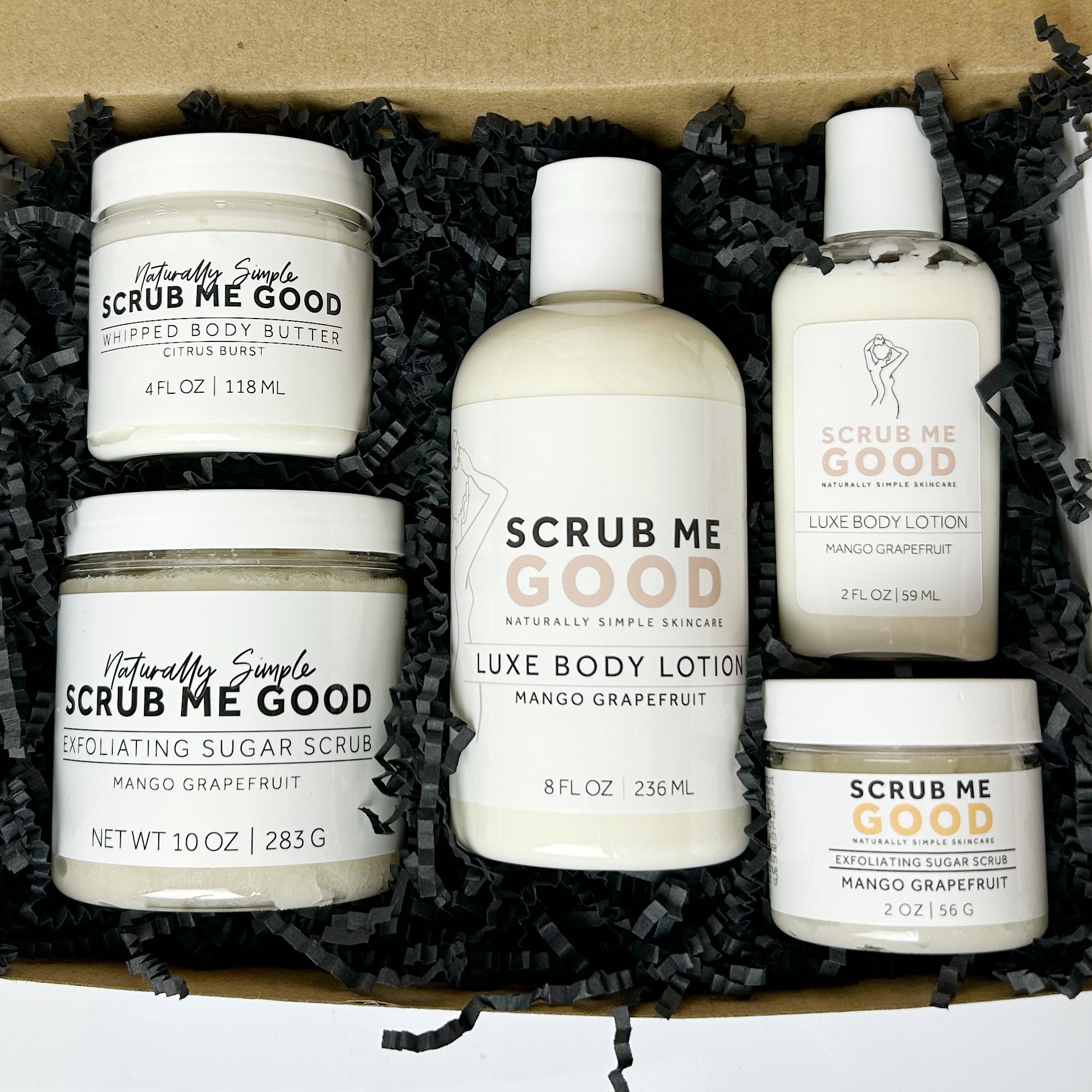 gift bundle of scrub me good products