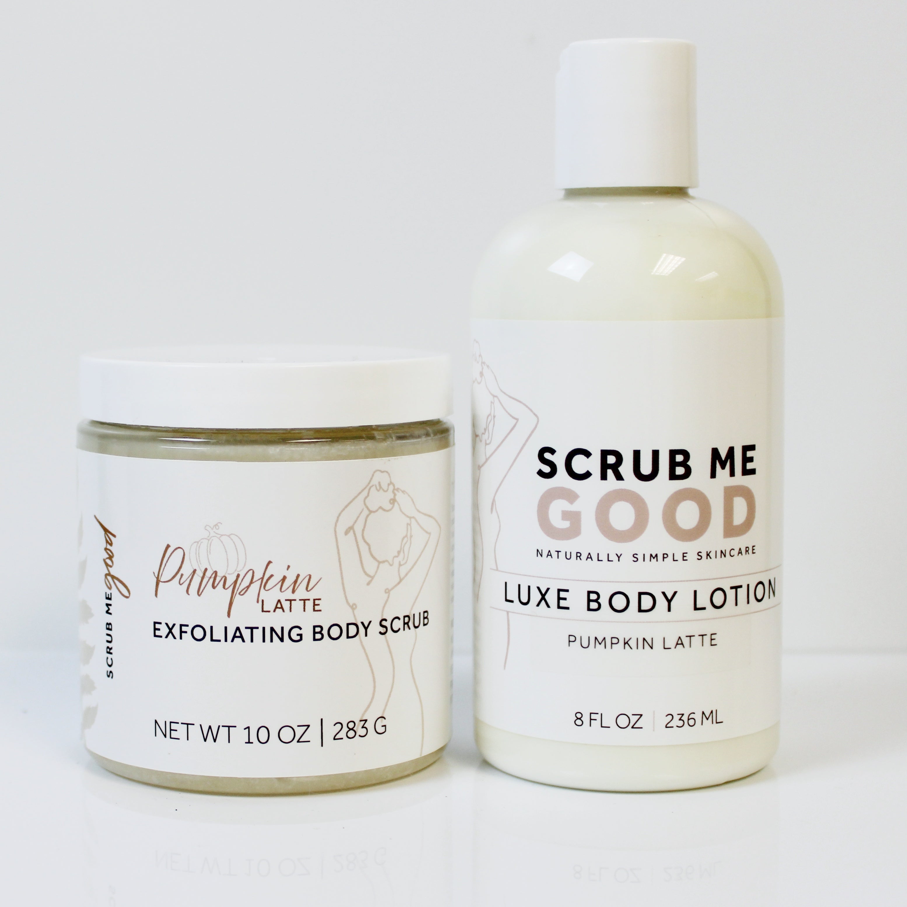 Two skincare products from 'Scrub Me Good' on a white background