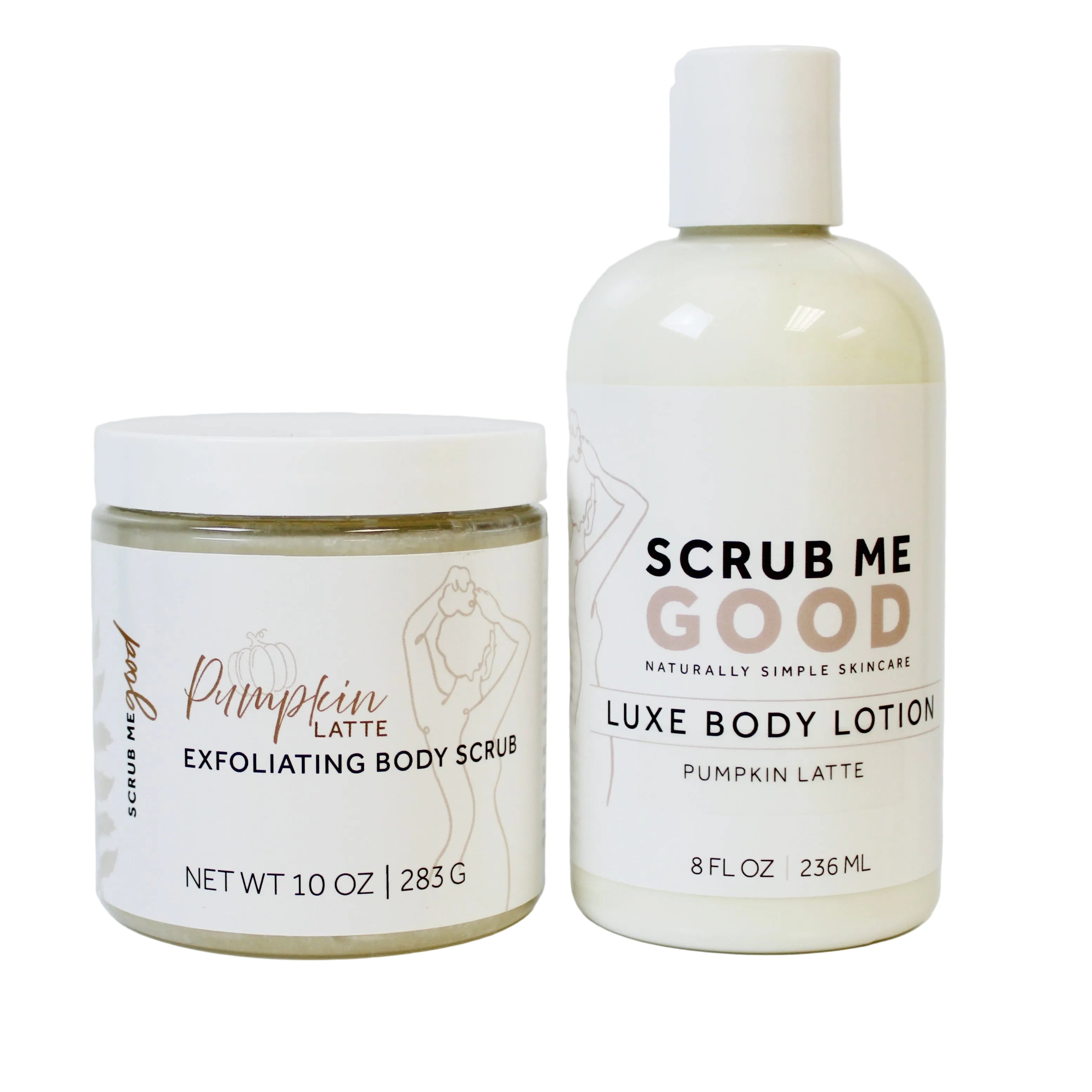 Two skincare products from 'Scrub Me Good' on a white background