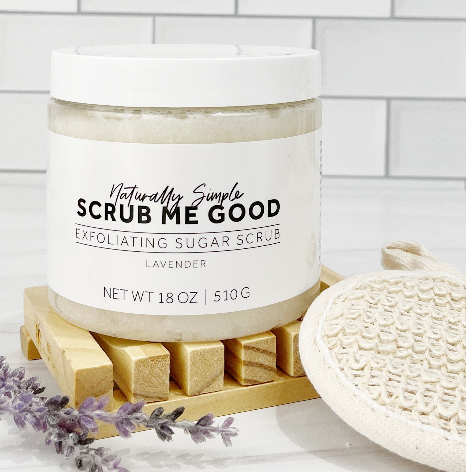 Plant-based lavender scrub for soft, smooth skin