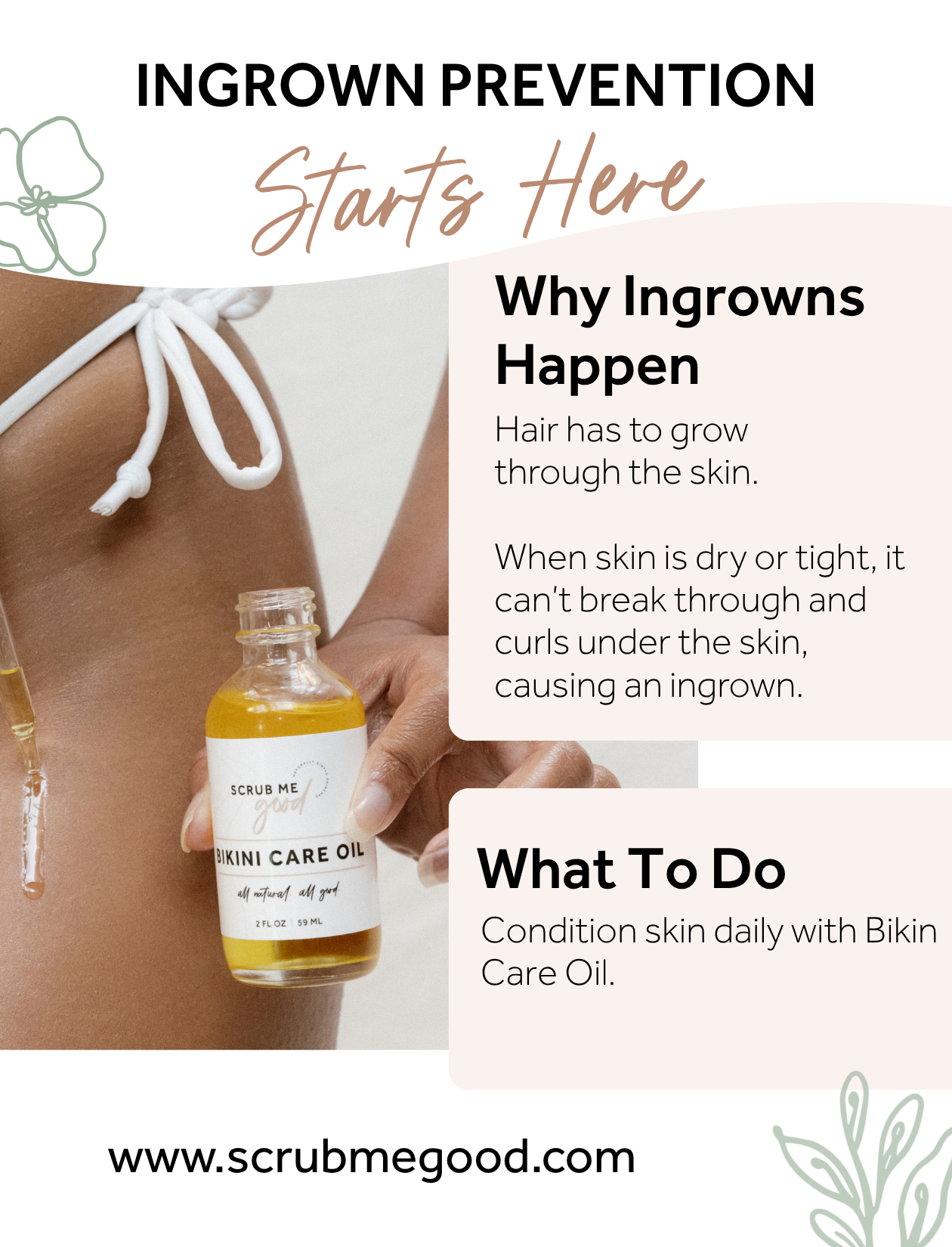 New! Bikini Care Oil Info Cards (Pack of 6)