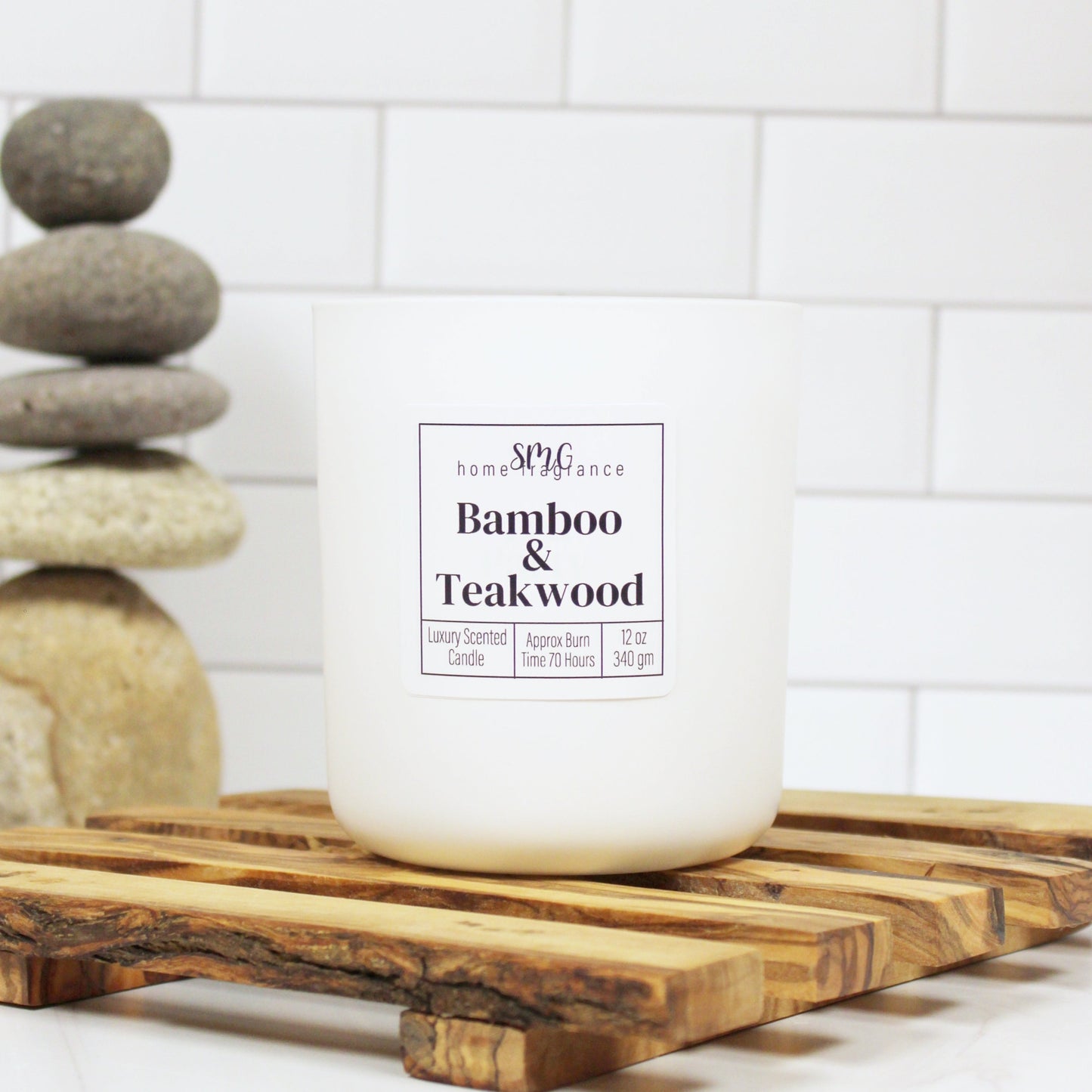 Bamboo & Teakwood Scented Candle