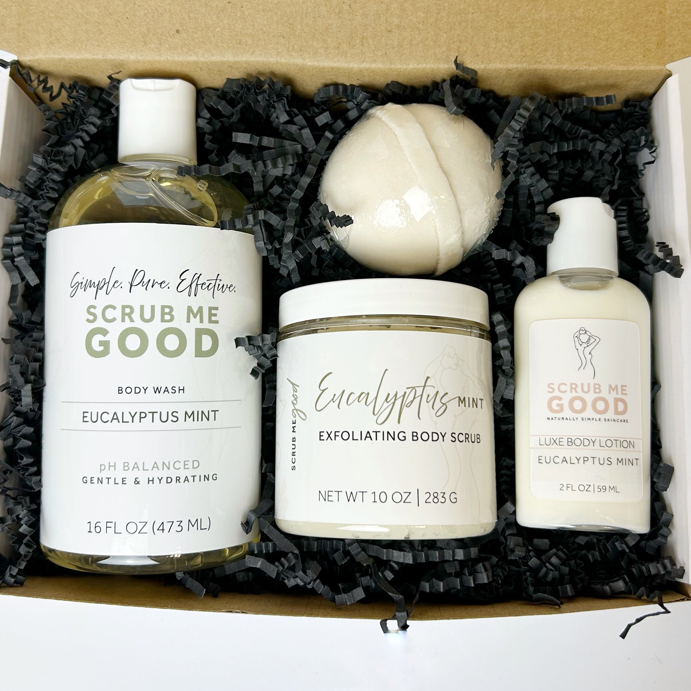 gift bundle of scrub me good products