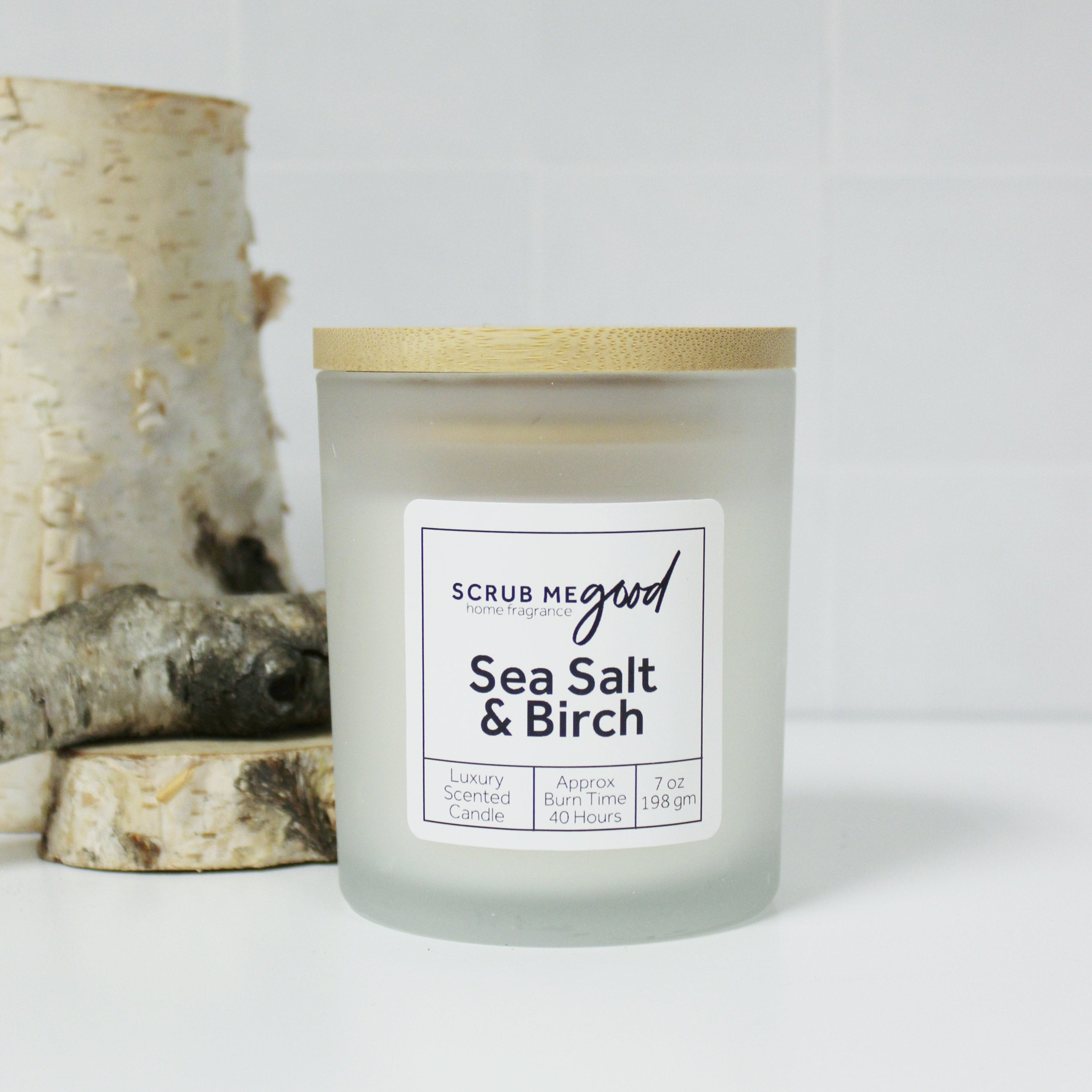 Sea Salt + Birch Scented Candle