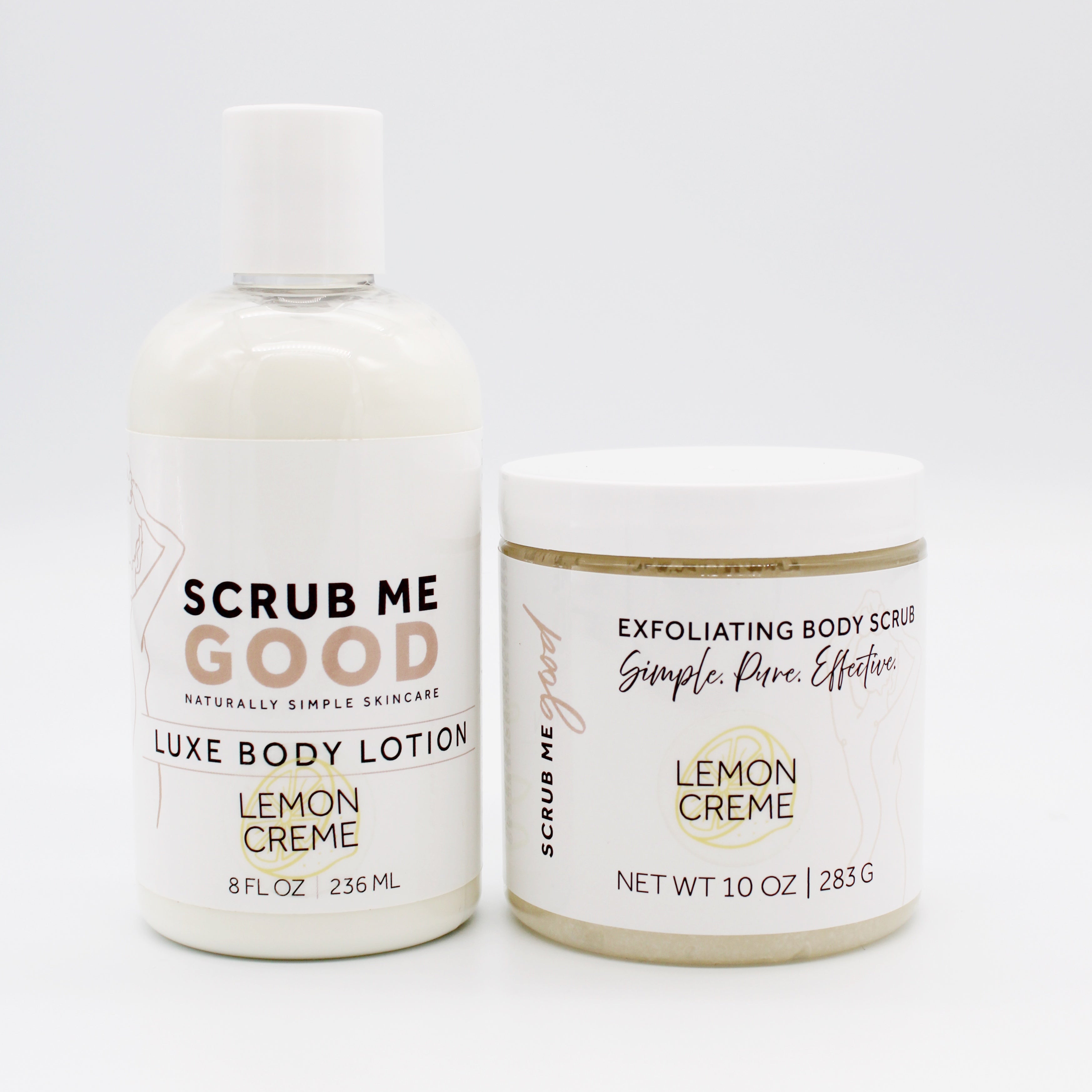 Lemon Creme Scrub Me Good Lotion and Scrub Bundle