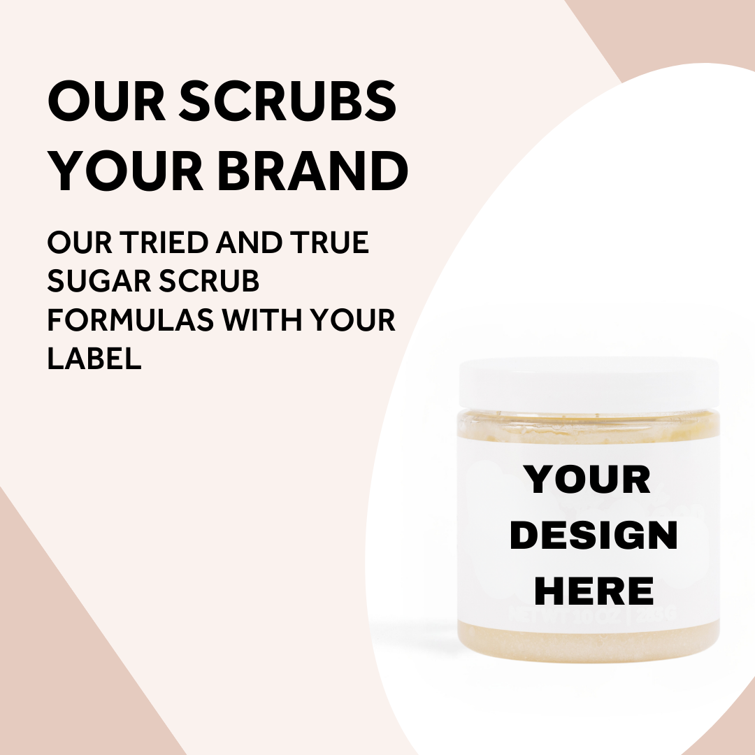 White Label Exfoliating Sugar Scrub 10 oz (regular) size