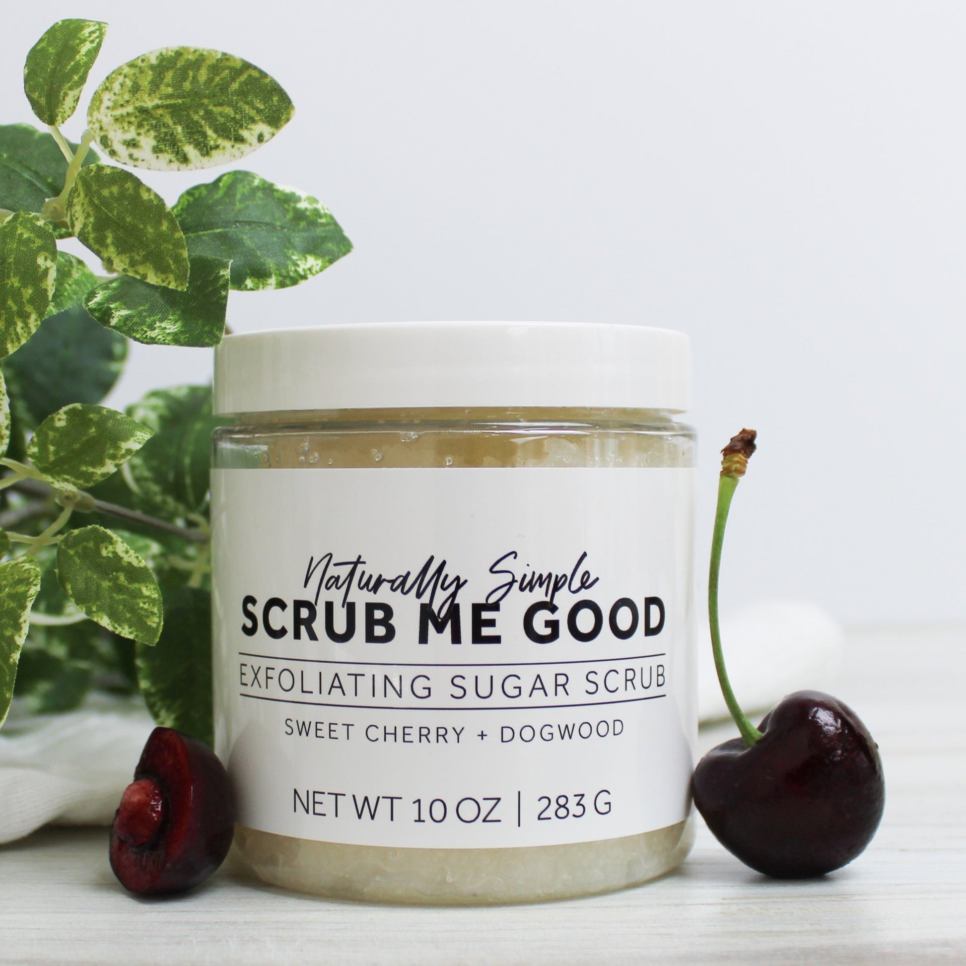 Cherry Almond Body Scrub, Sugar Scrub, Exfoliating Hand and Foot Scrub 