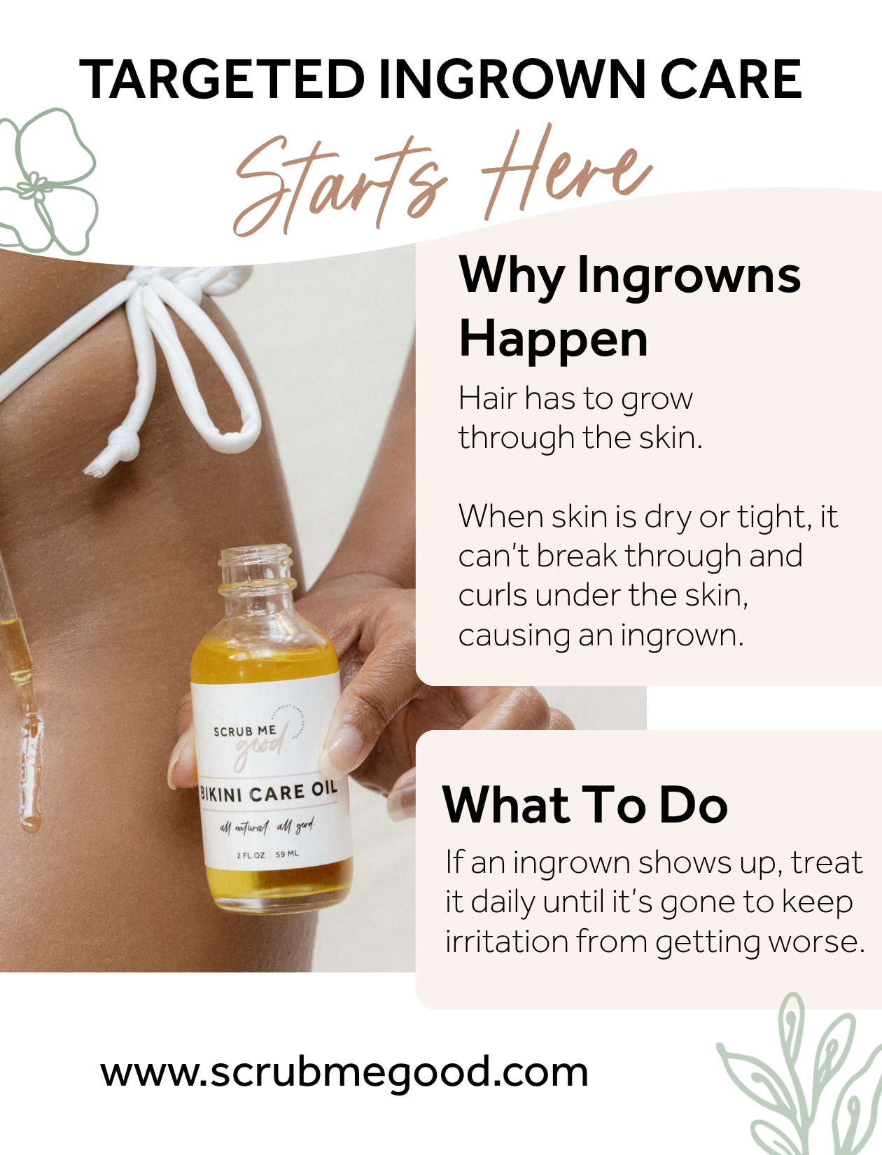 New! Bikini Care Oil Info Cards (Pack of 6)