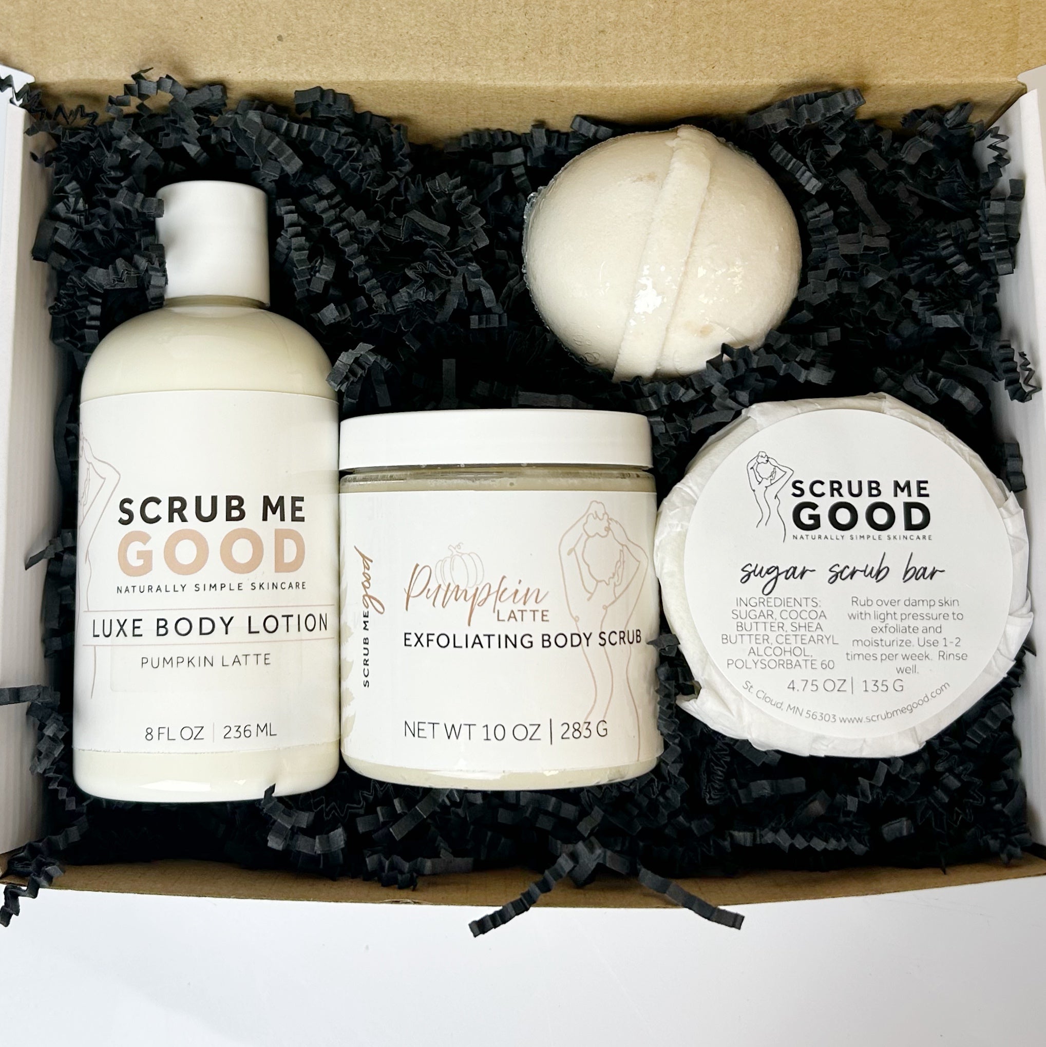 gift bundle of scrub me good products
