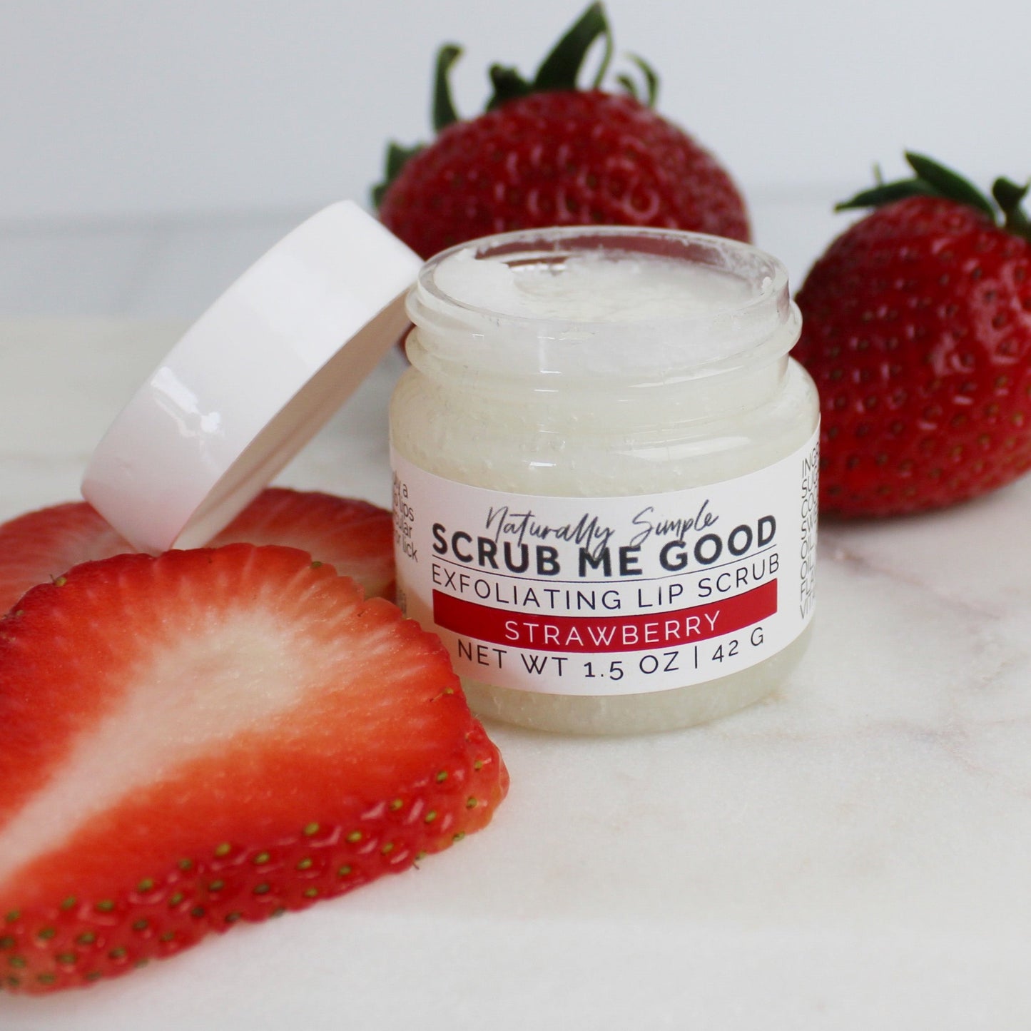 strawberry lip scrub