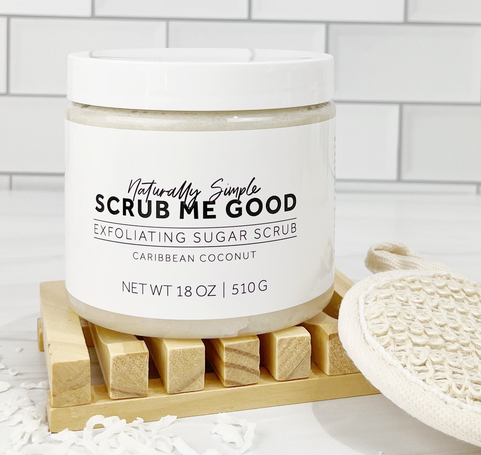 Moisturizing coconut scrub for smooth, glowing skin